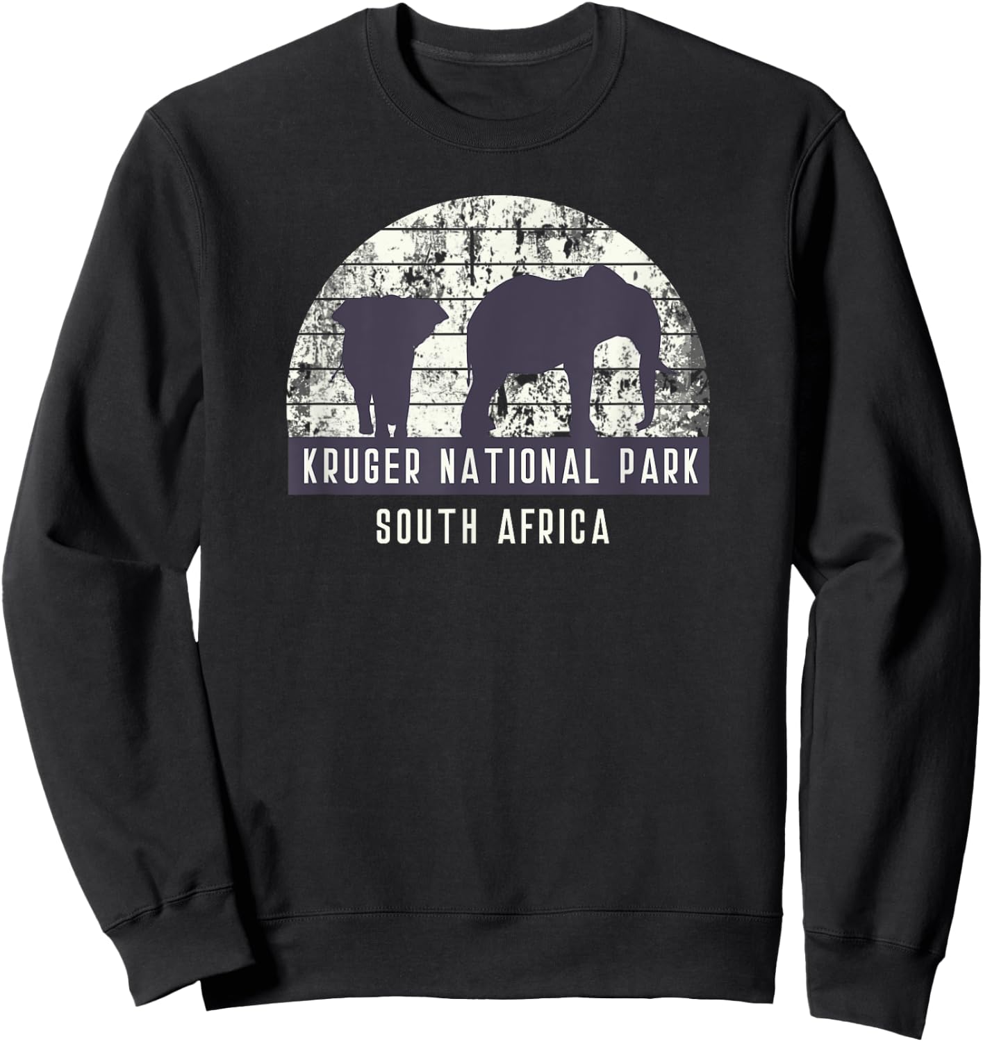 Men's Elephant South African Safari National Park T Shirt Sweatshirt - Sweatshirt | Black