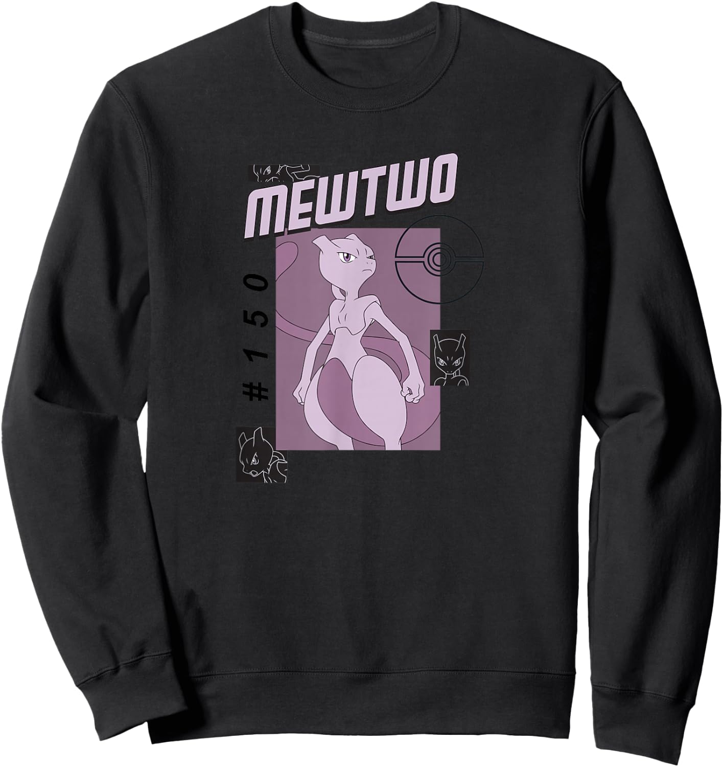 Pokemon Mewtwo #150 Sweatshirt - Sweatshirt | Black