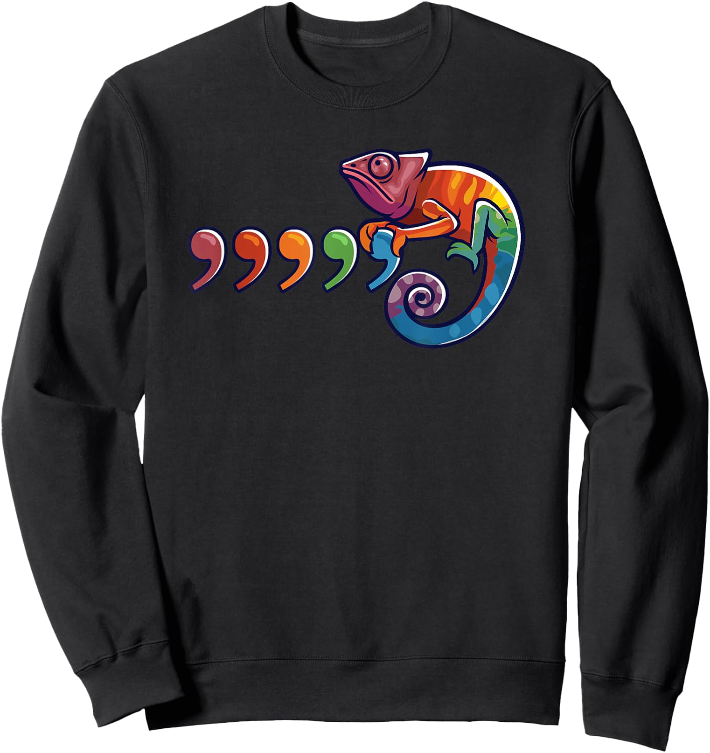 Comma Chameleon Funny 80's Throwback The Original Sweatshirt - Sweatshirt | Black
