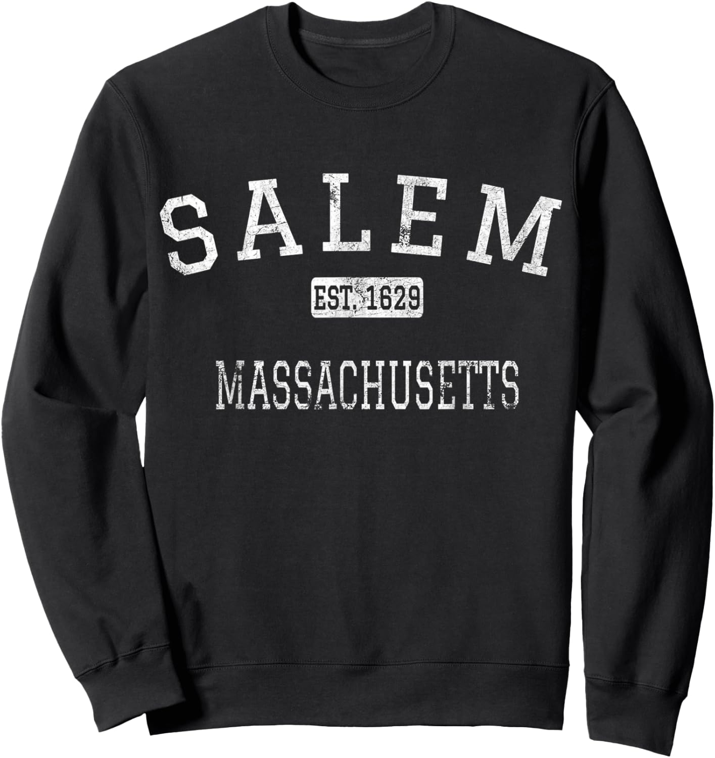 Salem Massachusetts MA Vintage Sweatshirt - Sweatshirt | Black