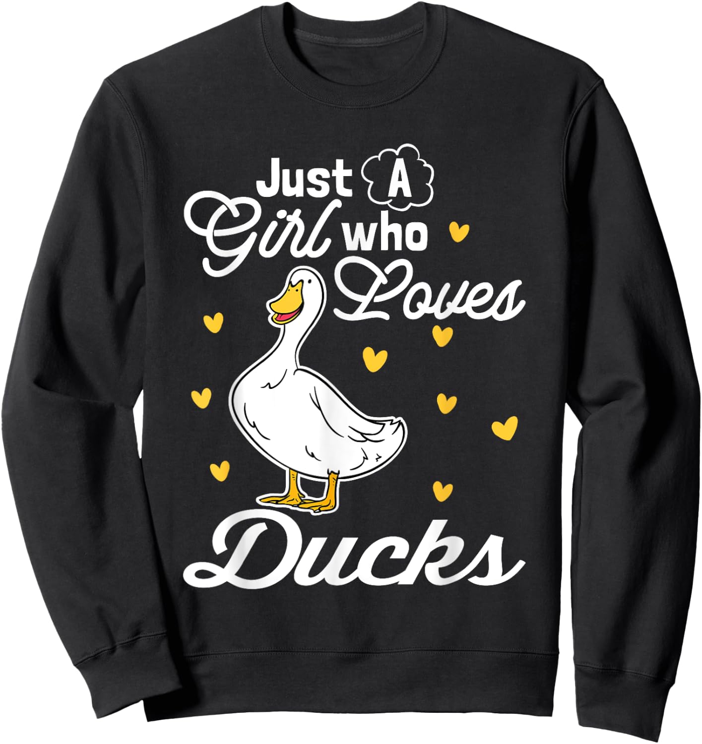Just A Girl Who Loves Ducks Sweatshirt - Sweatshirt | Black
