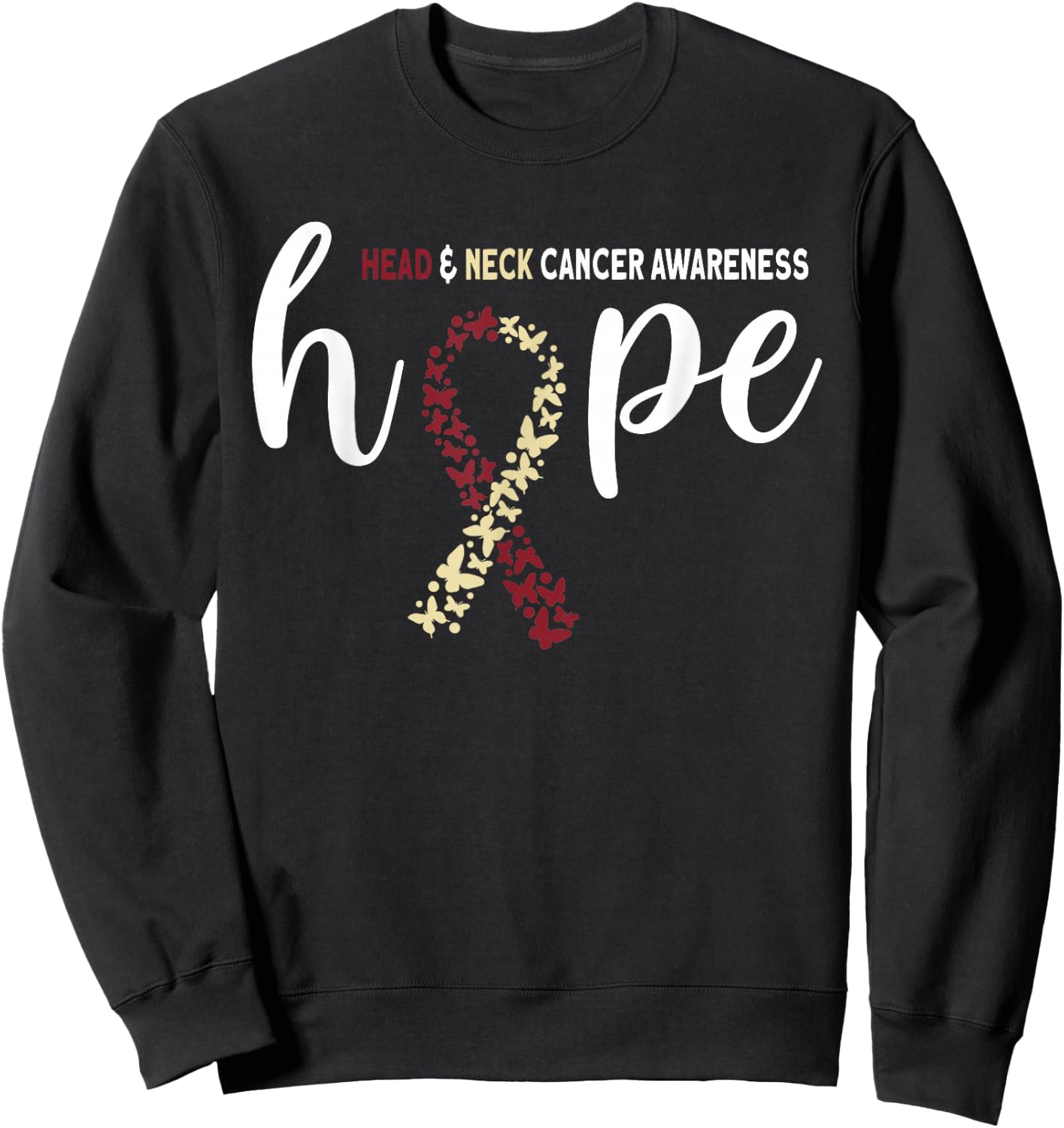 Hope Head And Neck Cancer Awareness Sweatshirt - Sweatshirt | Black