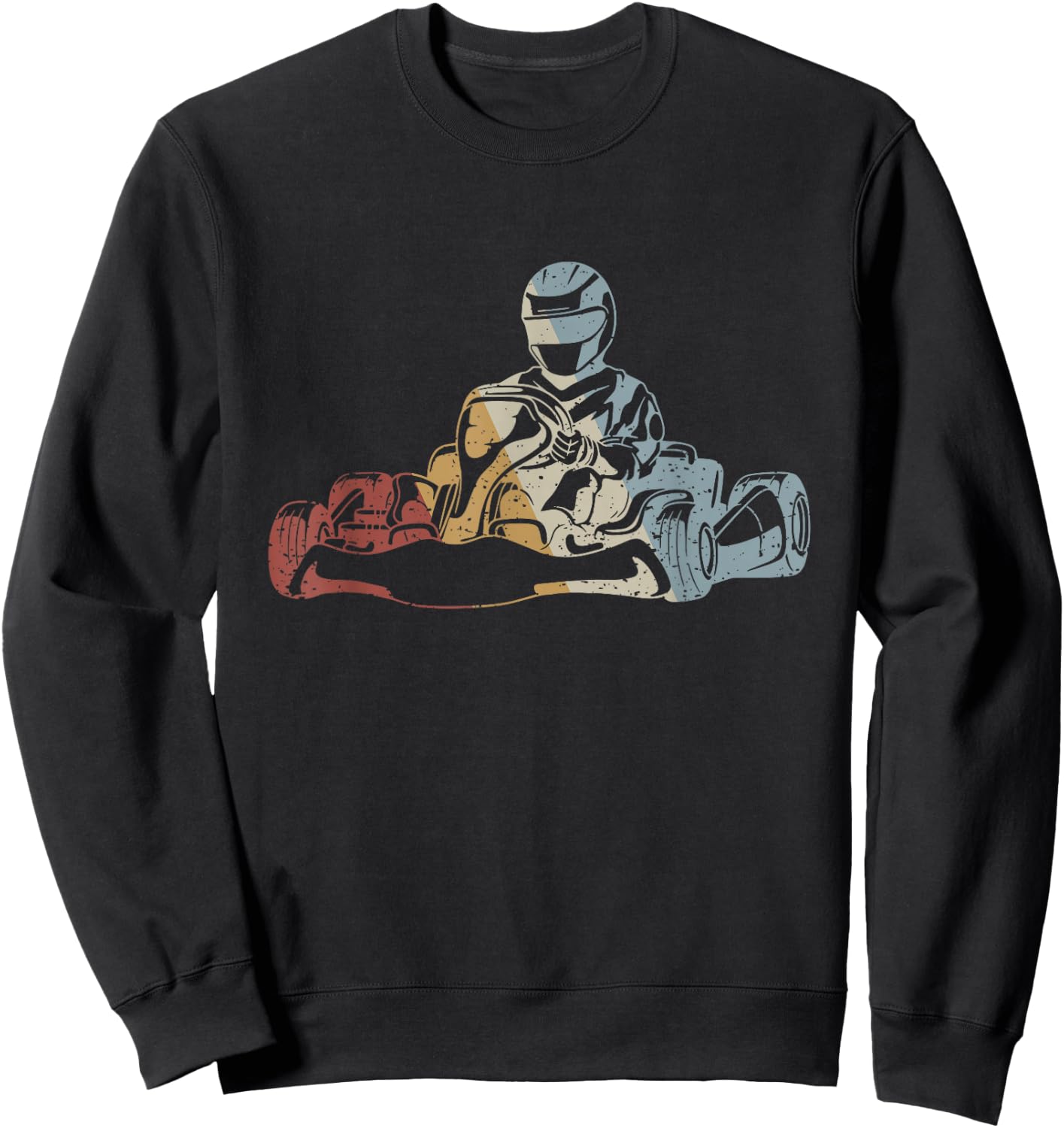 Go-Kart Retro Style Vintage Sweatshirt - Sweatshirt | Black