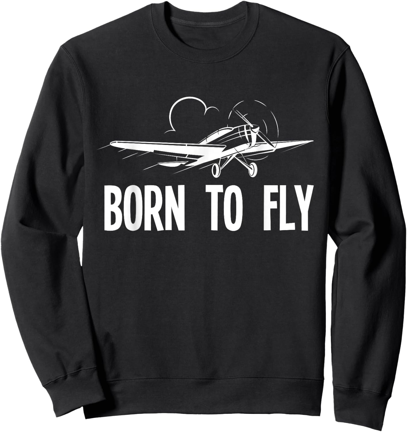 Born To Flying Fly Airplanes Pilots Airplane Pilot Sweatshirt - Sweatshirt | Black