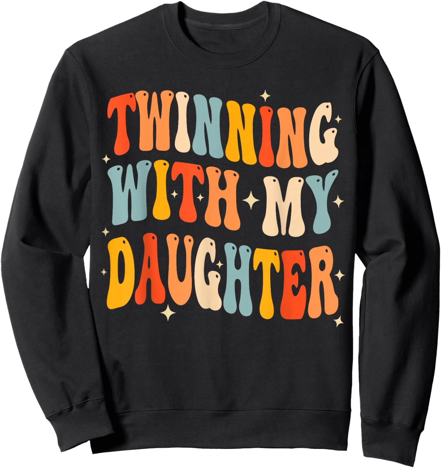 Twinning with My Daughter Mom Twin Matching Mom and Daughter Sweatshirt - Sweatshirt | Black