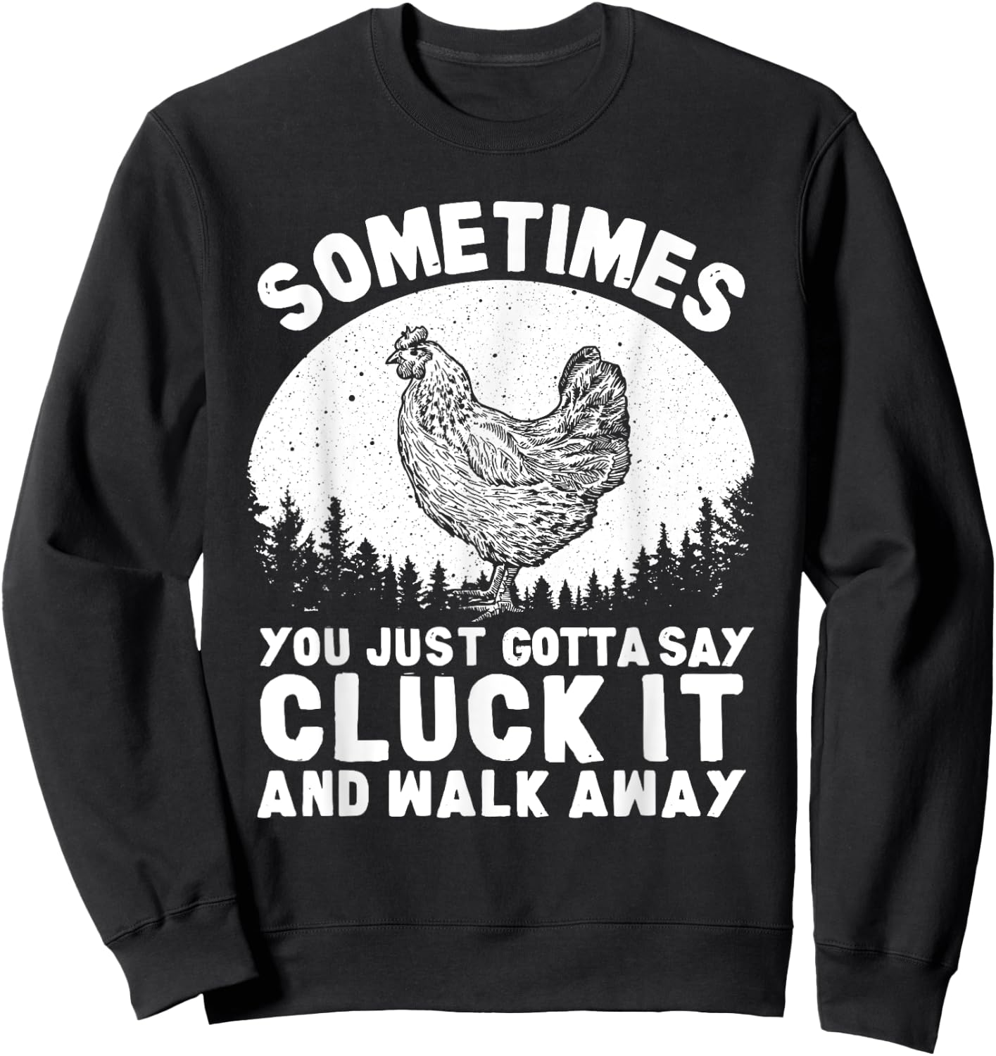 Funny Chicken Art Women Chicken Lover Hen Farmer Sweatshirt - Sweatshirt | Black