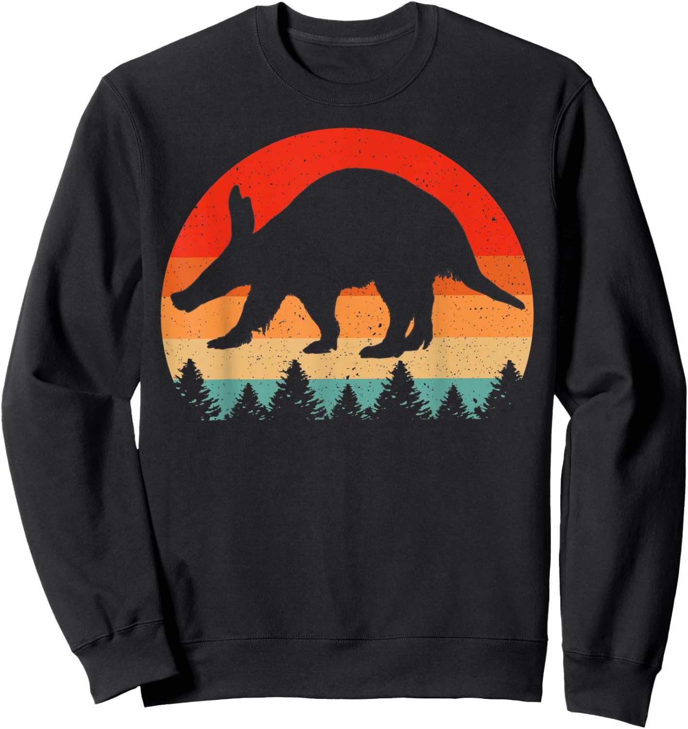 Vintage Retro Aardvark Animal Lover Aardvark Sweatshirt - Sweatshirt | Black