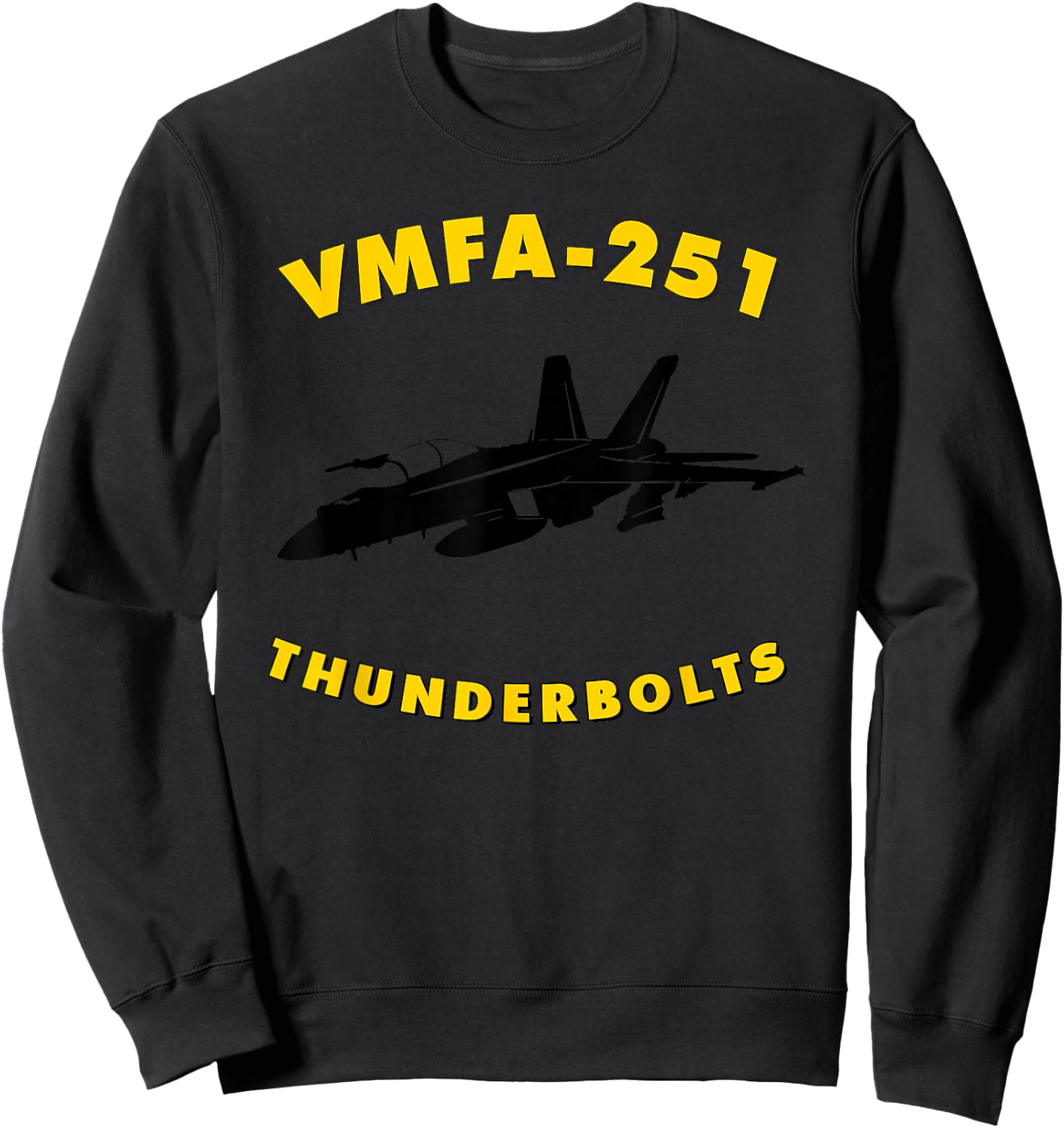 VMFA-251 Fighter Attack Squadron F/A-18 Hornet Jet Sweatshirt - Sweatshirt | Black