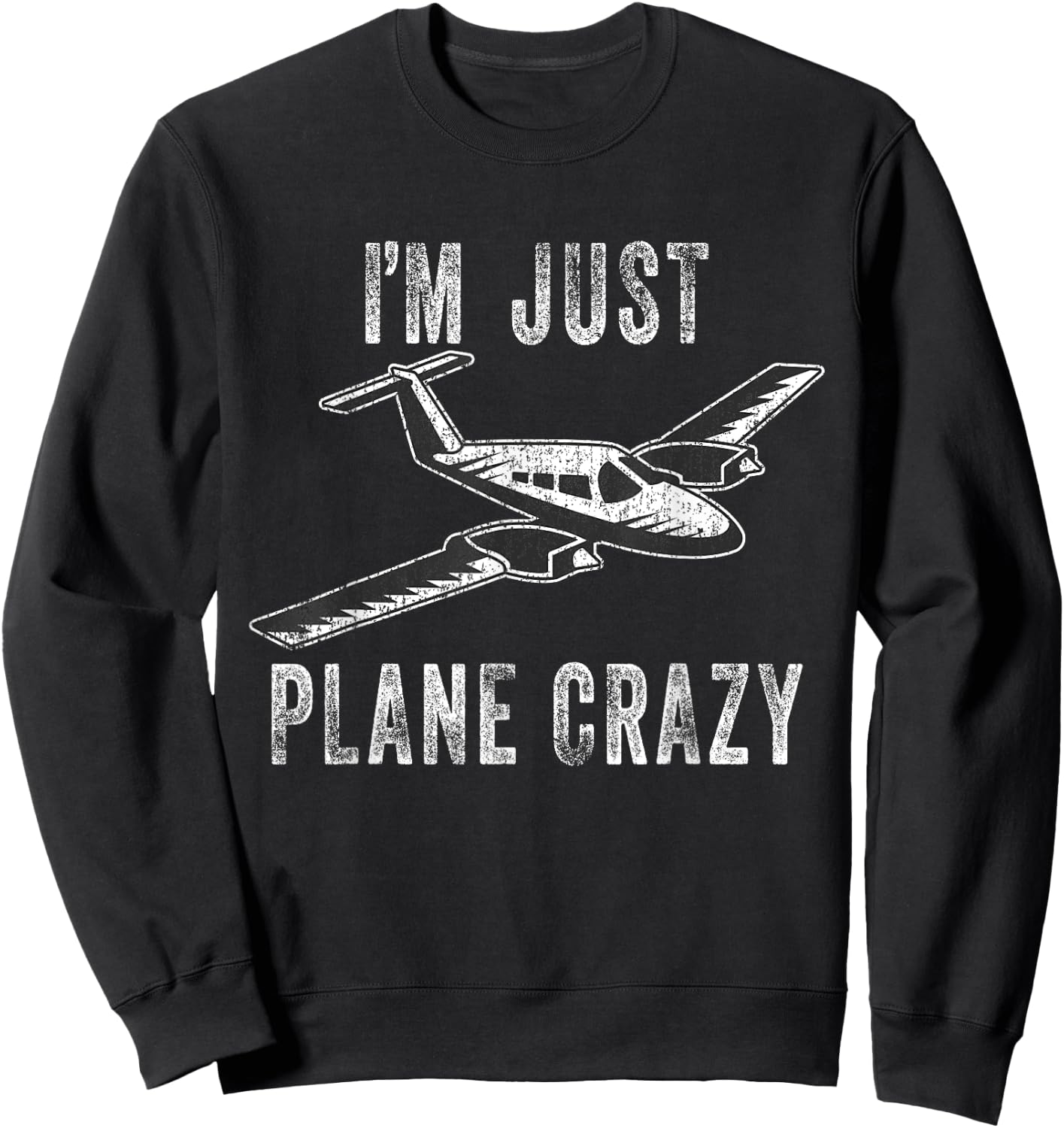 I'm Just Plane Crazy - Funny Airplanes Aircrafts Pilots Kids Sweatshirt - Sweatshirt | Black