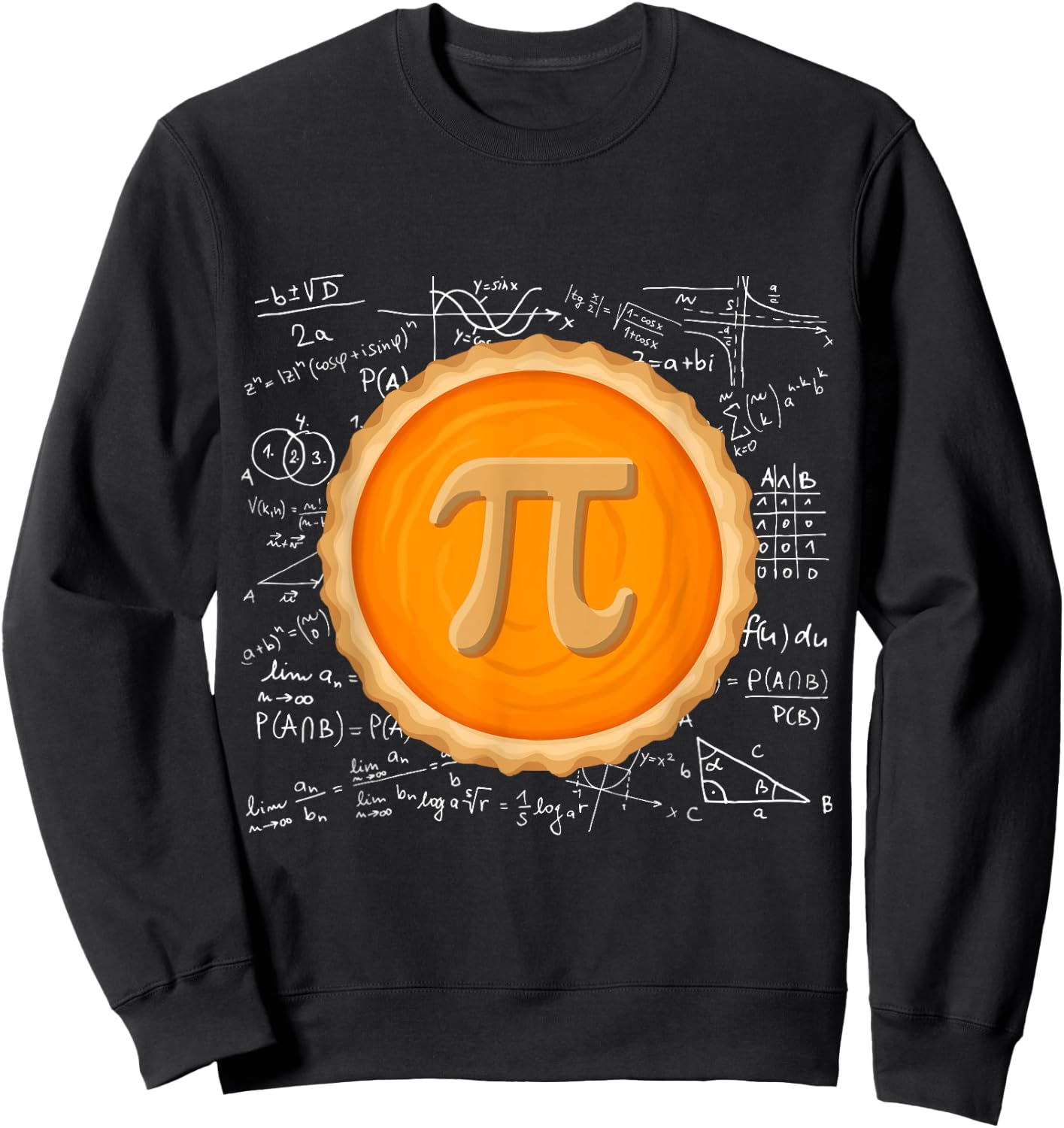 Pumpkin Pie Math Shirt Pi Day Funny Halloween Thanksgiving Sweatshirt - Sweatshirt | Black