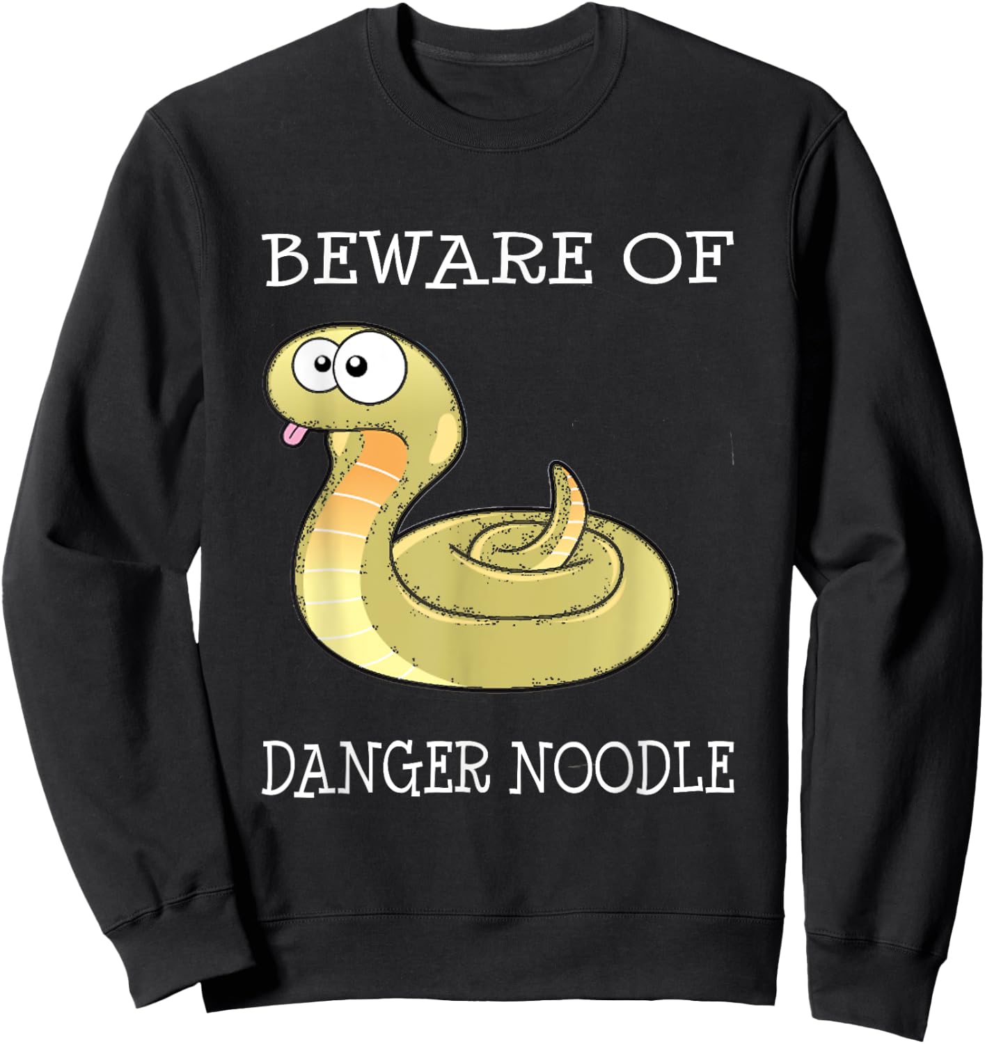 Snake Charmer Beware Of Danger Noodle Silly Funny Sweatshirt - Sweatshirt | Black