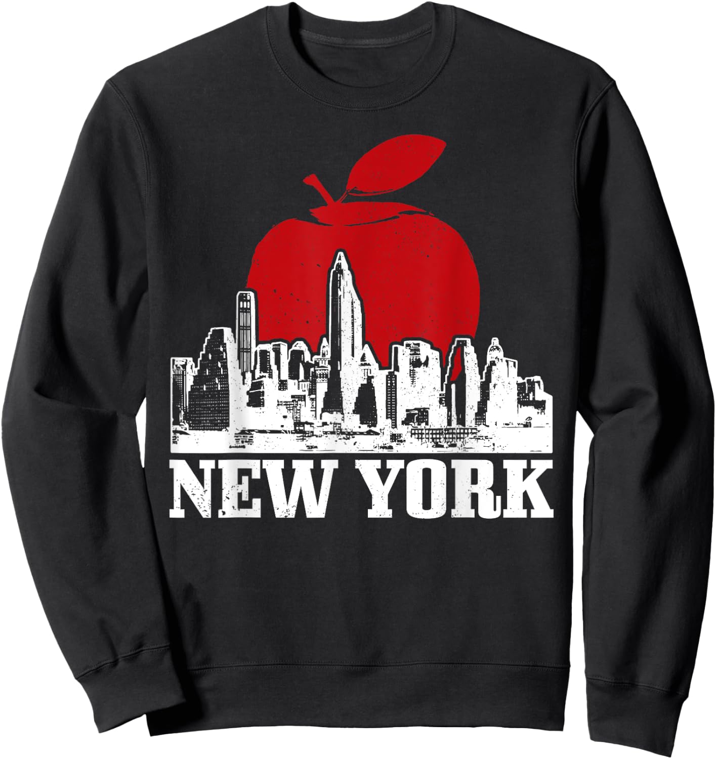 New York City Skyline Big Apple NYC NY Manhattan Souvenir Sweatshirt - Sweatshirt | Black