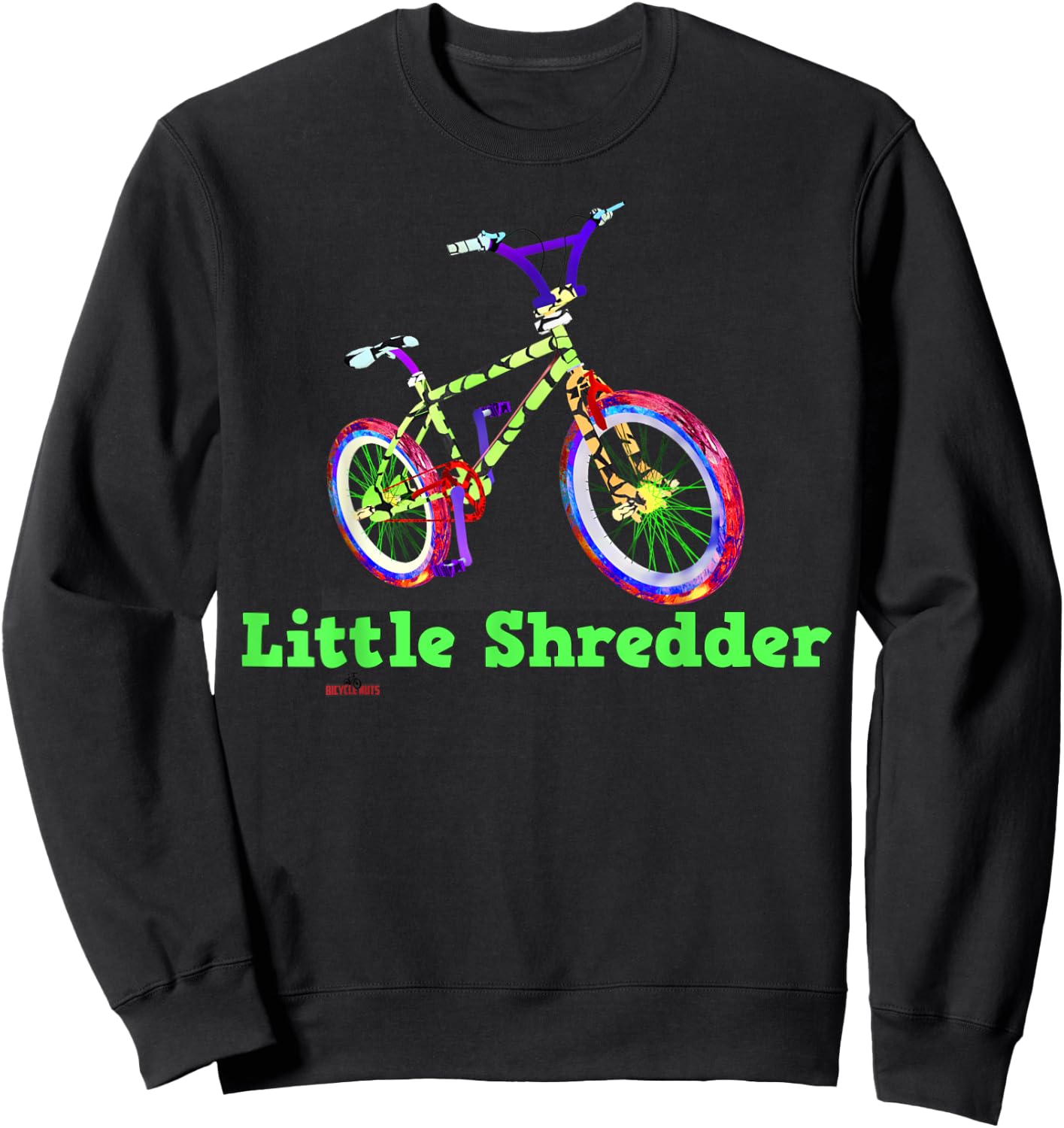 Little Shredder Kids Bmx Cycling Shred Bike Sweatshirt - Sweatshirt | Black