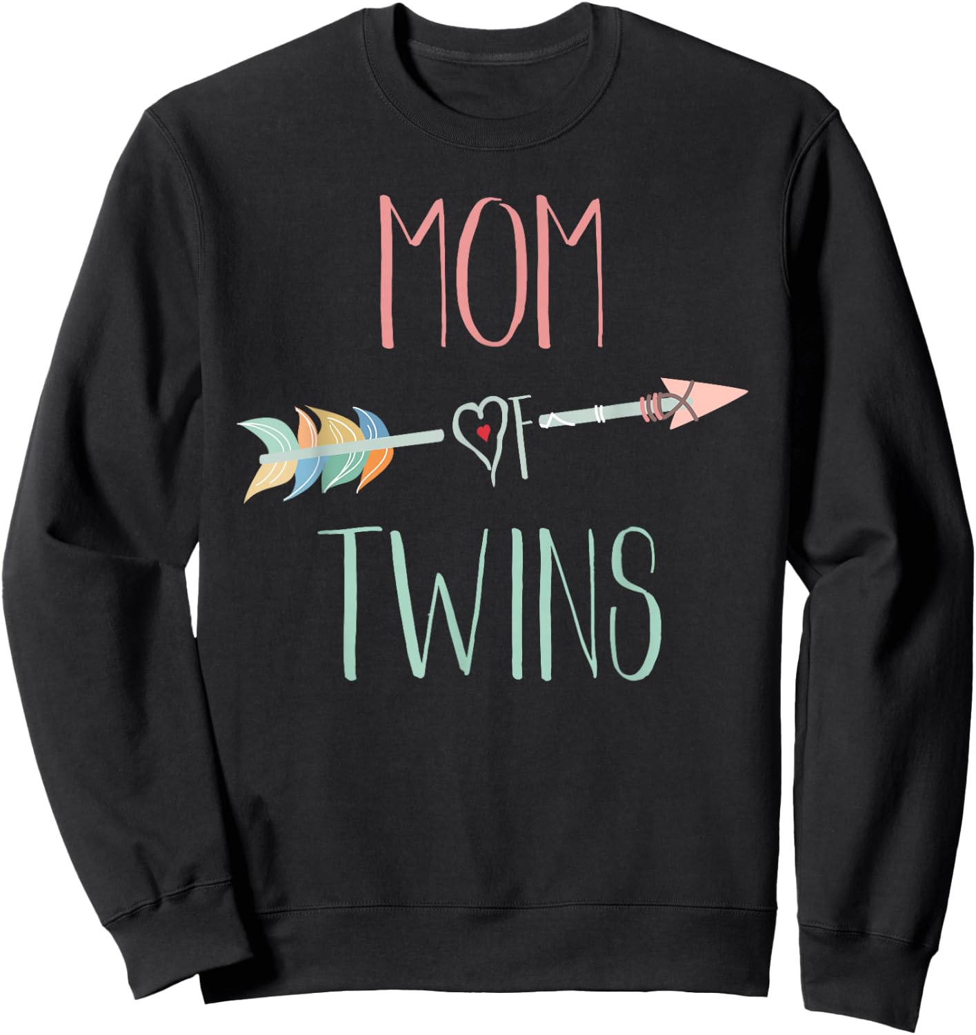 Mom of Twins Mother's Day Gift Sweatshirt - Sweatshirt | Black