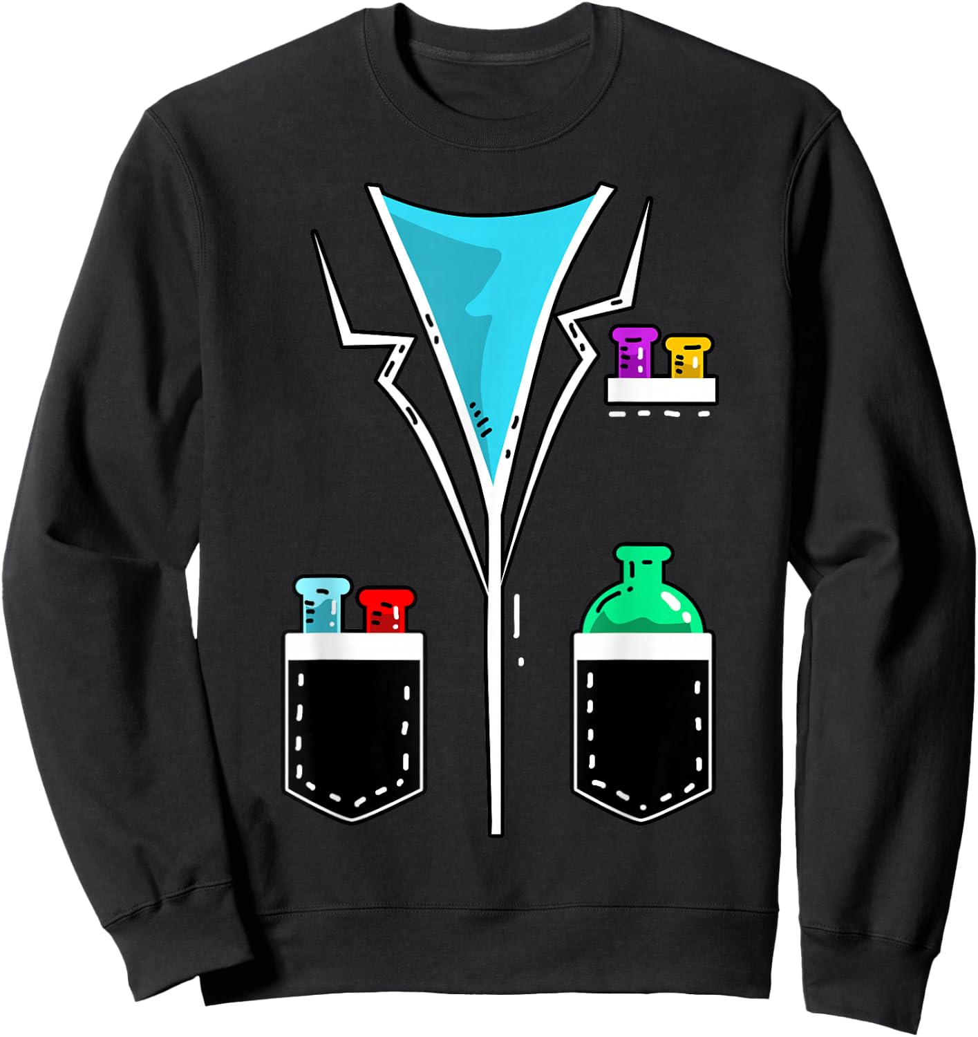Chemist Costume Scientist Lab Coat Gift Sweatshirt - Sweatshirt | Black
