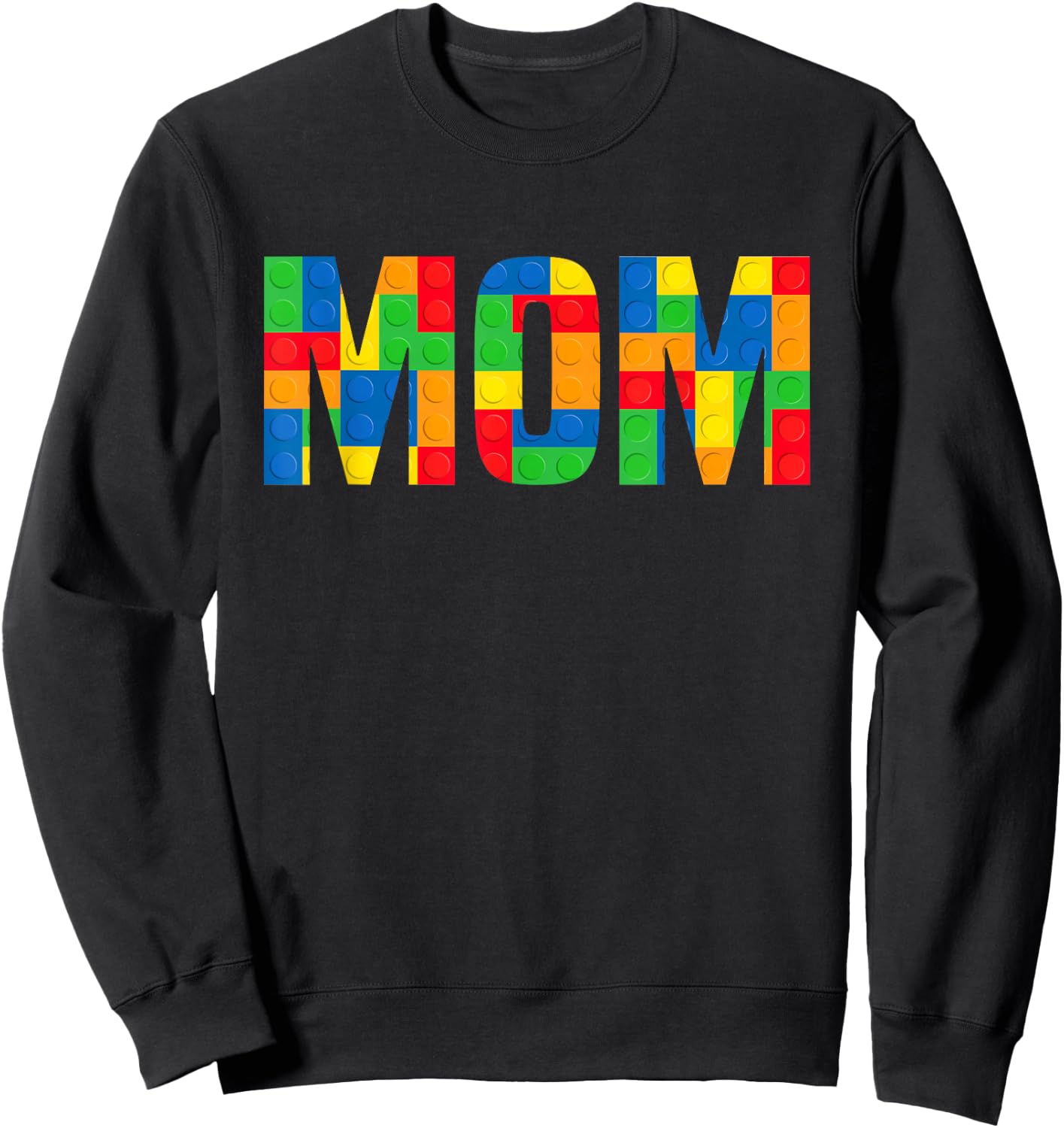 Mom Brick Master Builder Funny Building Blocks Mom Sweatshirt - Sweatshirt | Black