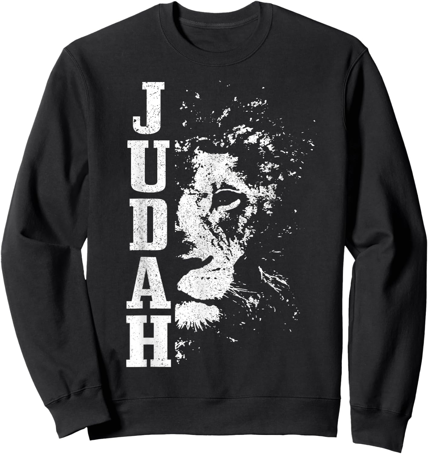 Judah Lion Israelite Vintage Reggae Israel Hebrew Sweatshirt - Sweatshirt | Black