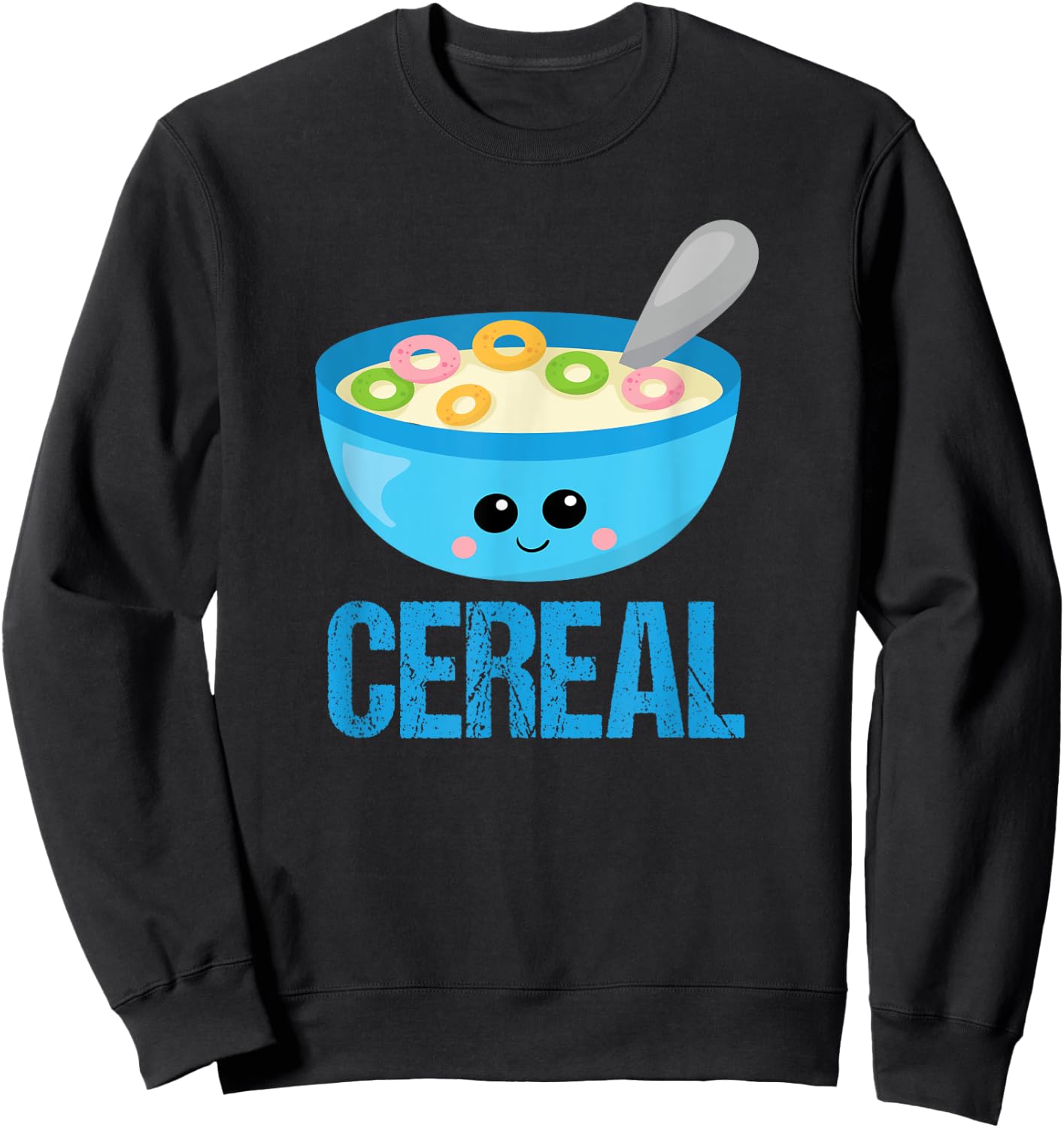 Cute Cereal & Milk Couples Halloween Costume His & Hers Sweatshirt - Sweatshirt | Black