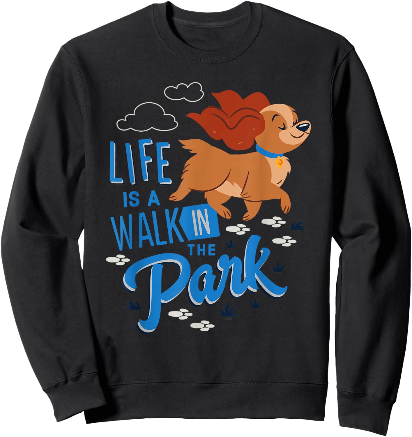 Disney Dogs Lady Life is a Walk in the Park Sweatshirt - Sweatshirt | Black