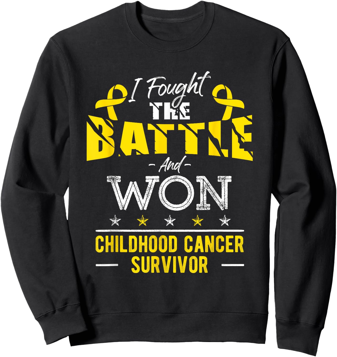 Childhood Cancer Awareness Cancer Survivor Fighter Sweatshirt - Sweatshirt | Black