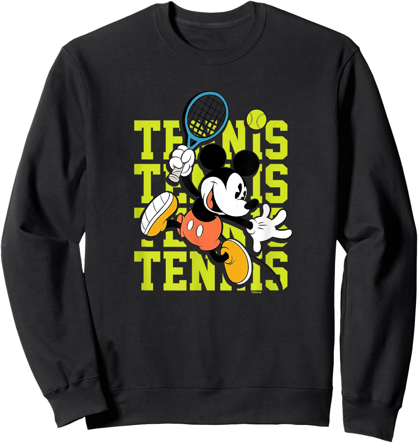 Disney - Mickey Tennis Stacked Sweatshirt - Sweatshirt | Black