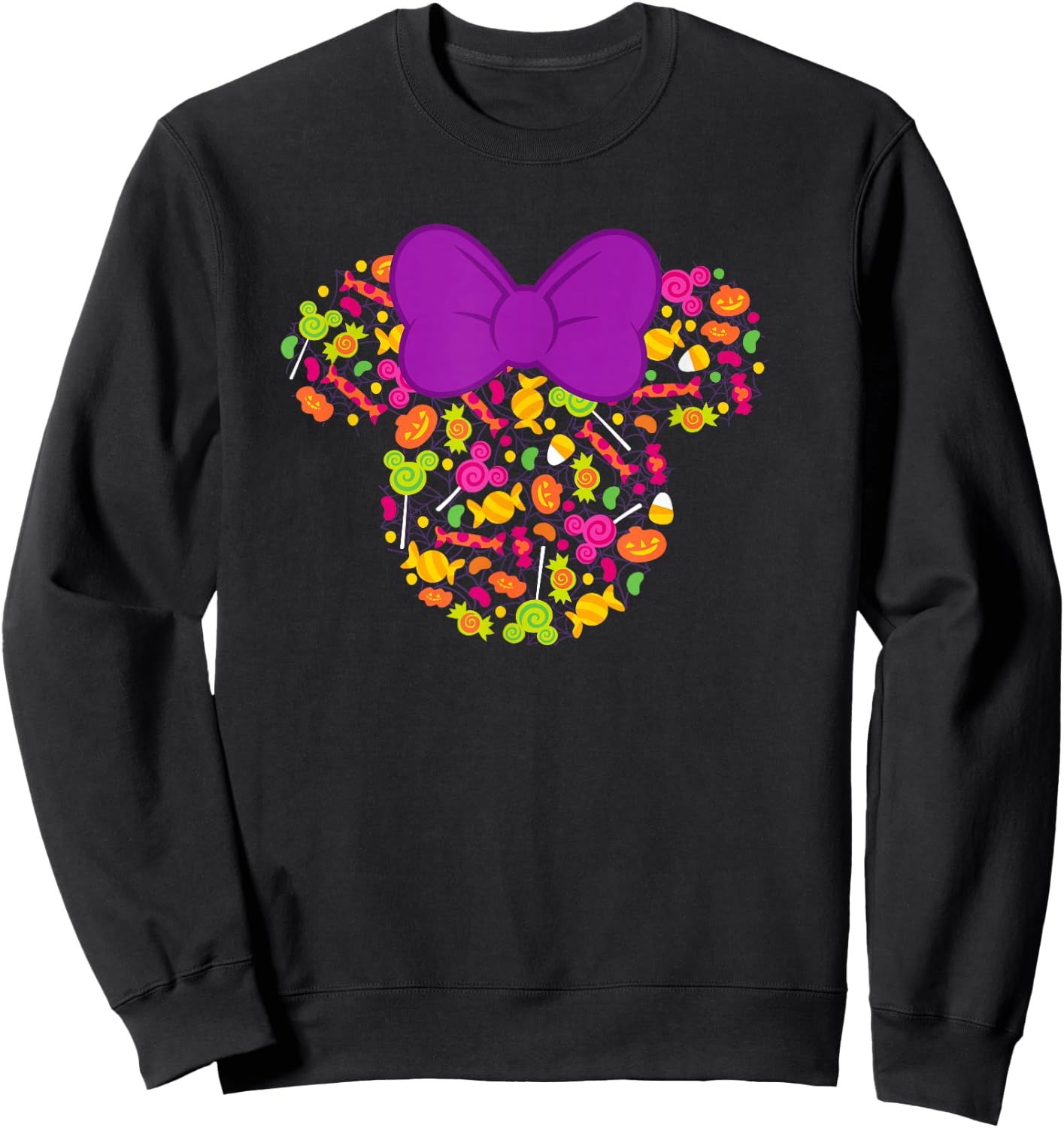 Disney Minnie Mouse Icon Candy Halloween Small Sweatshirt - Sweatshirt | Black