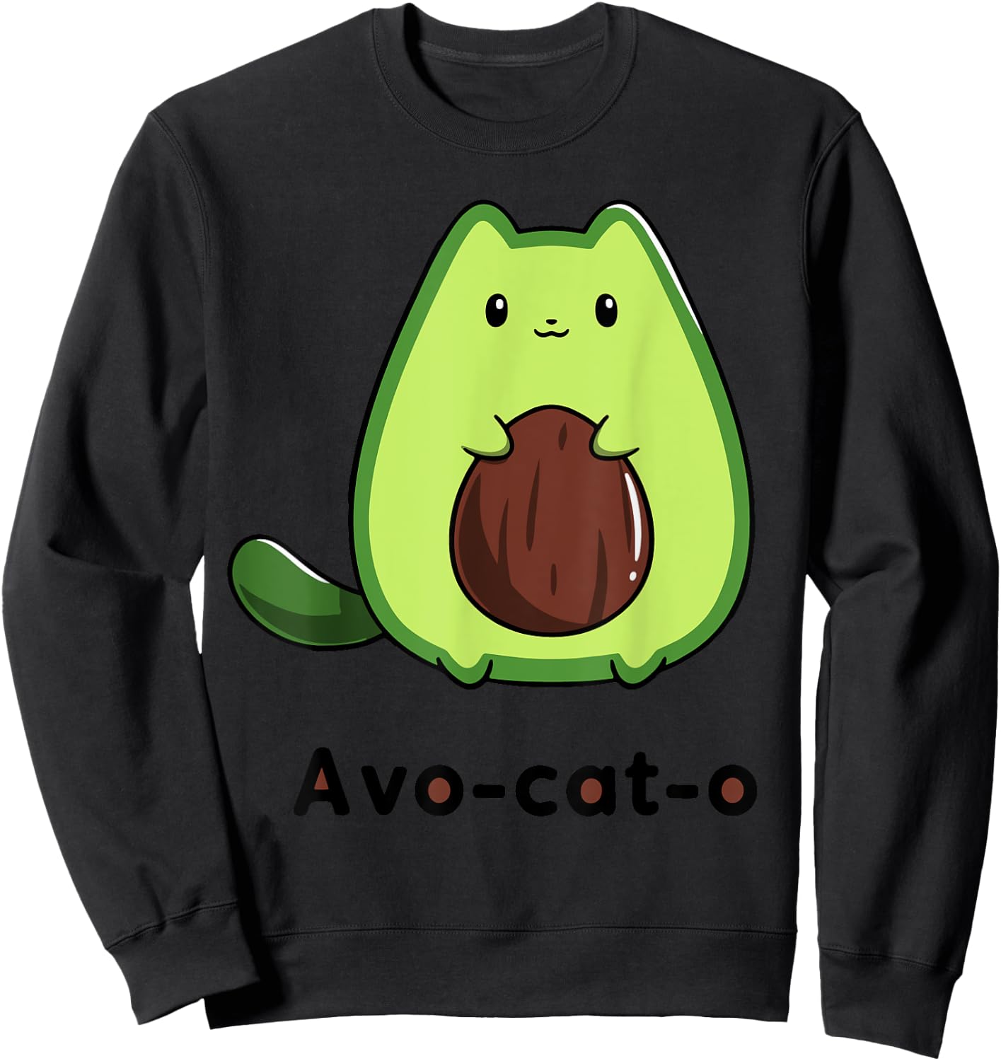 Avo-cat-o Classic Arts Avocados Sweatshirt - Sweatshirt | Black