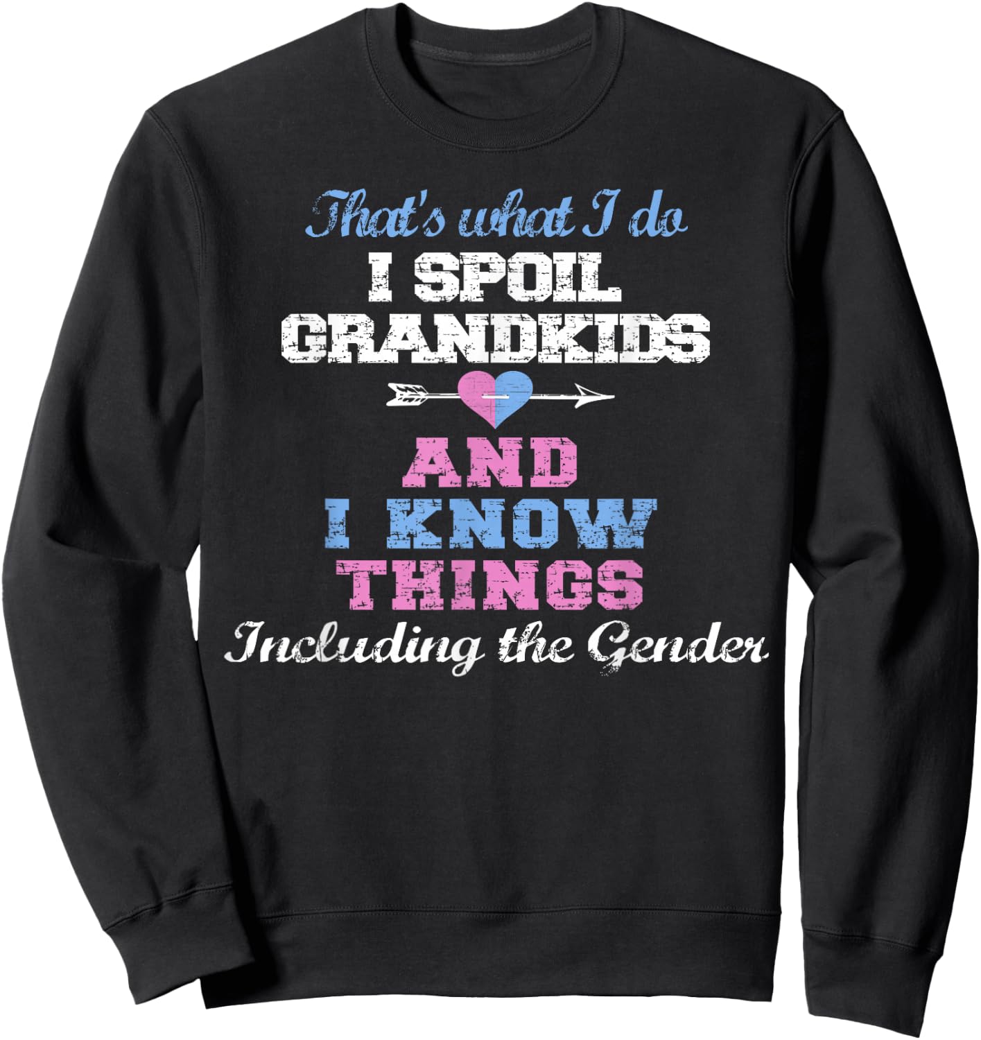 Funny Grandma Keeper of the Gender Reveal Party Idea Nana Sweatshirt - Sweatshirt | Black