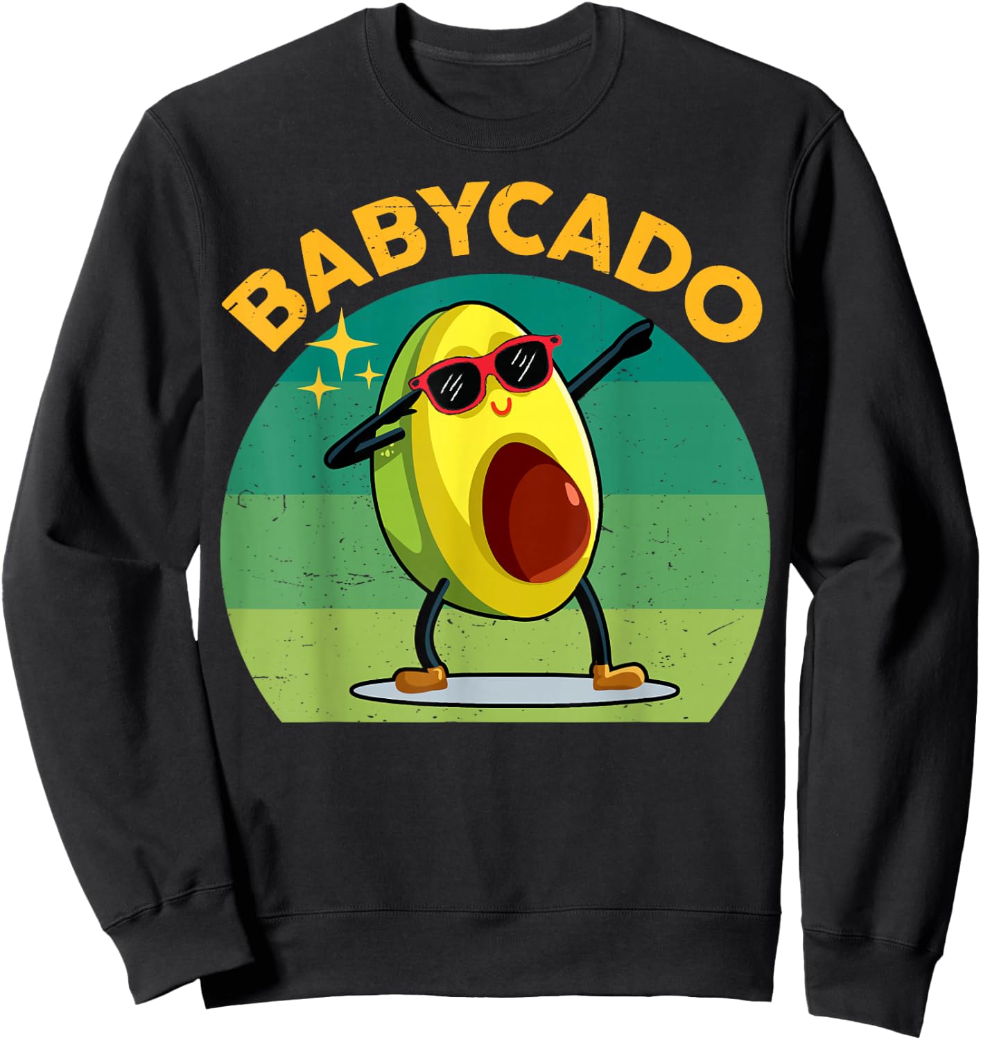 Cute Babycado Dabbing Avocado-Shirt Funny Avocado Kids Boy Sweatshirt - Sweatshirt | Black