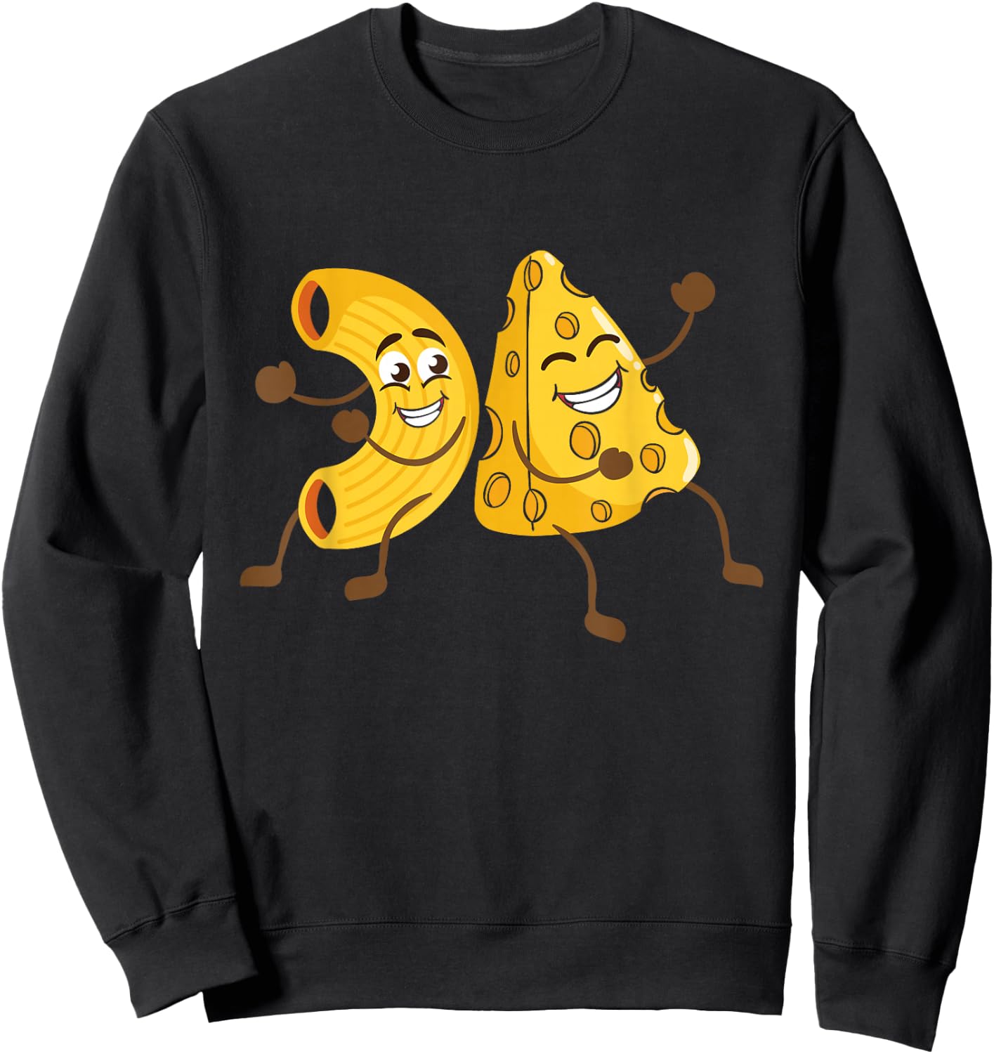 Funny Mac & Cheese - Cheesy Macaroni Restaurant Food Lover Sweatshirt - Sweatshirt | Black