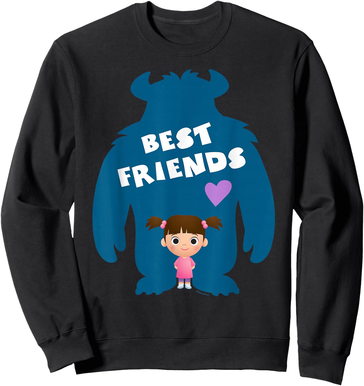Disney and Pixar’s Monsters Inc Sulley and Boo Best Friends Sweatshirt - Sweatshirt | Black