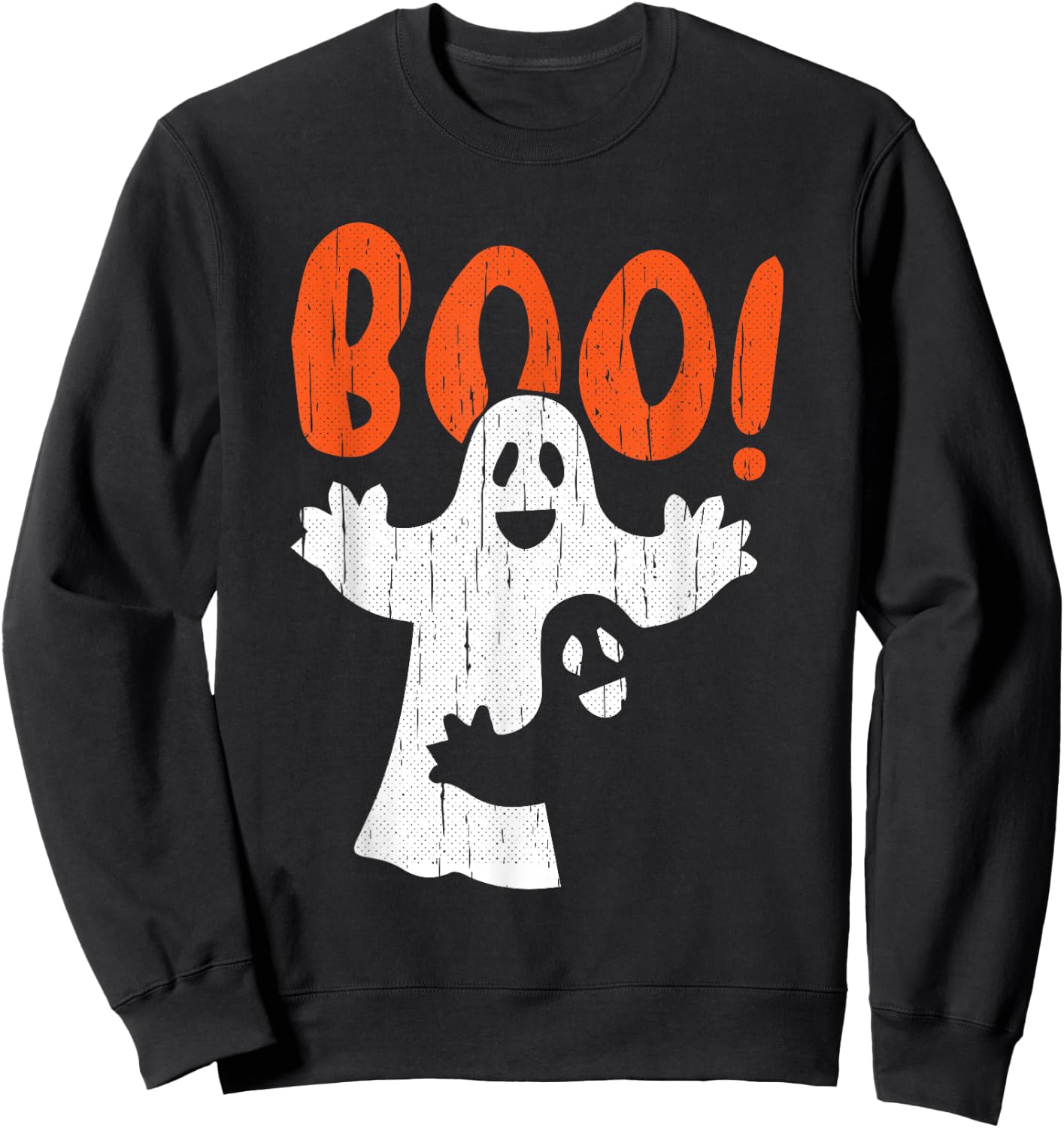 Ghost Boo Lazy Halloween Costume Funny Spirit Ghoul Sweatshirt - Sweatshirt | Black