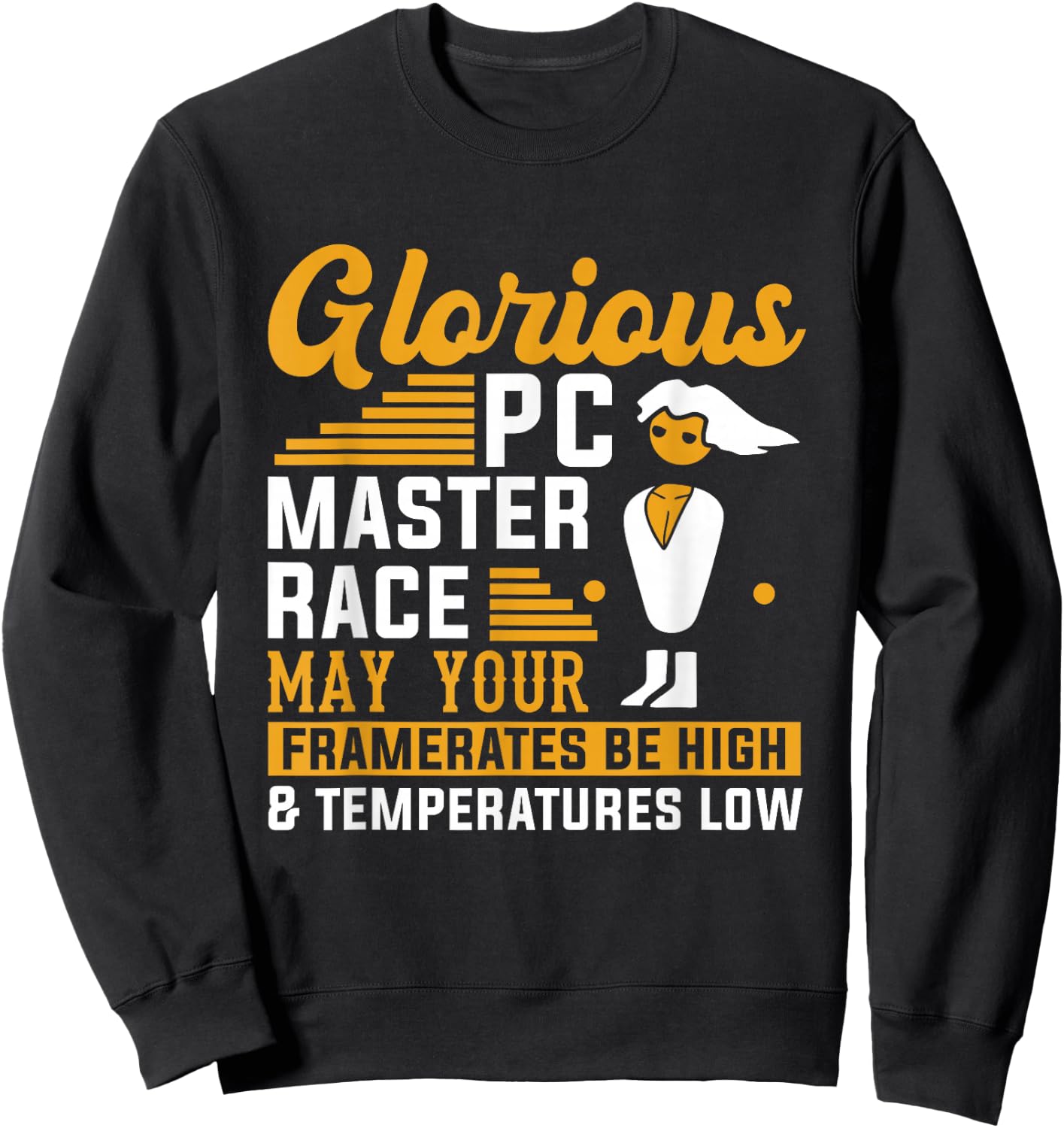 PC Computer Master Race CPU Framerate High Gaming Gift Gamer Sweatshirt - Sweatshirt | Black