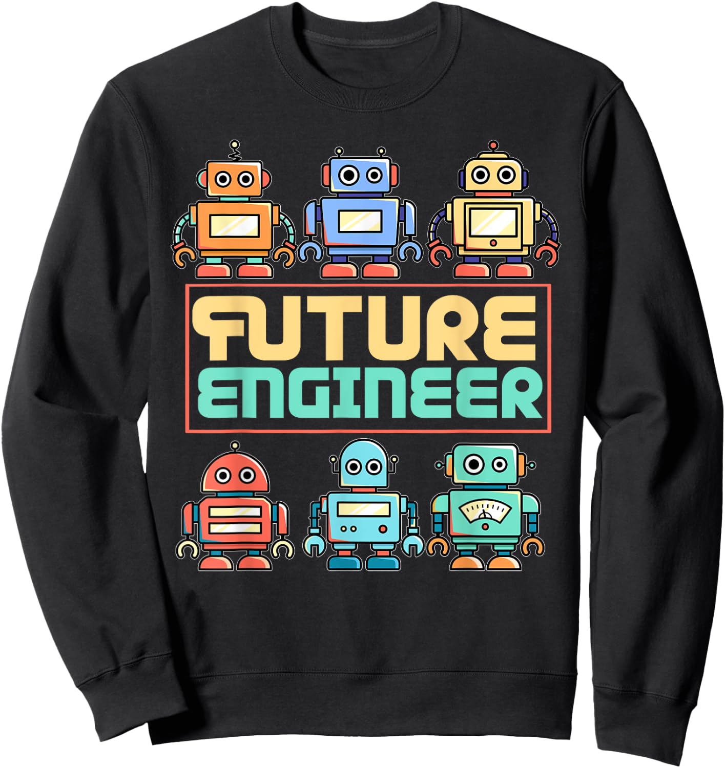 Future robot engineer child robot Sweatshirt - Sweatshirt | Black