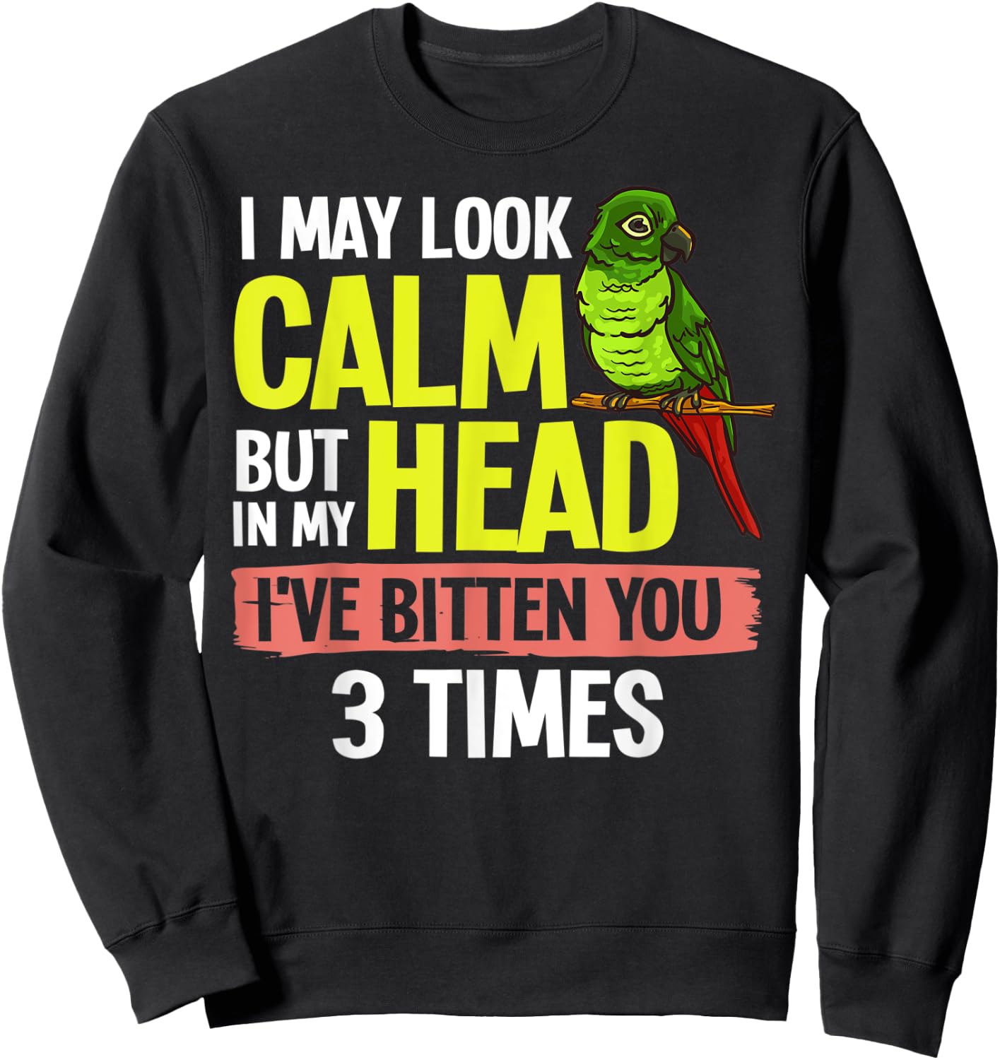 Green Cheeked Conure Cheek Bird Sweatshirt - Sweatshirt | Black