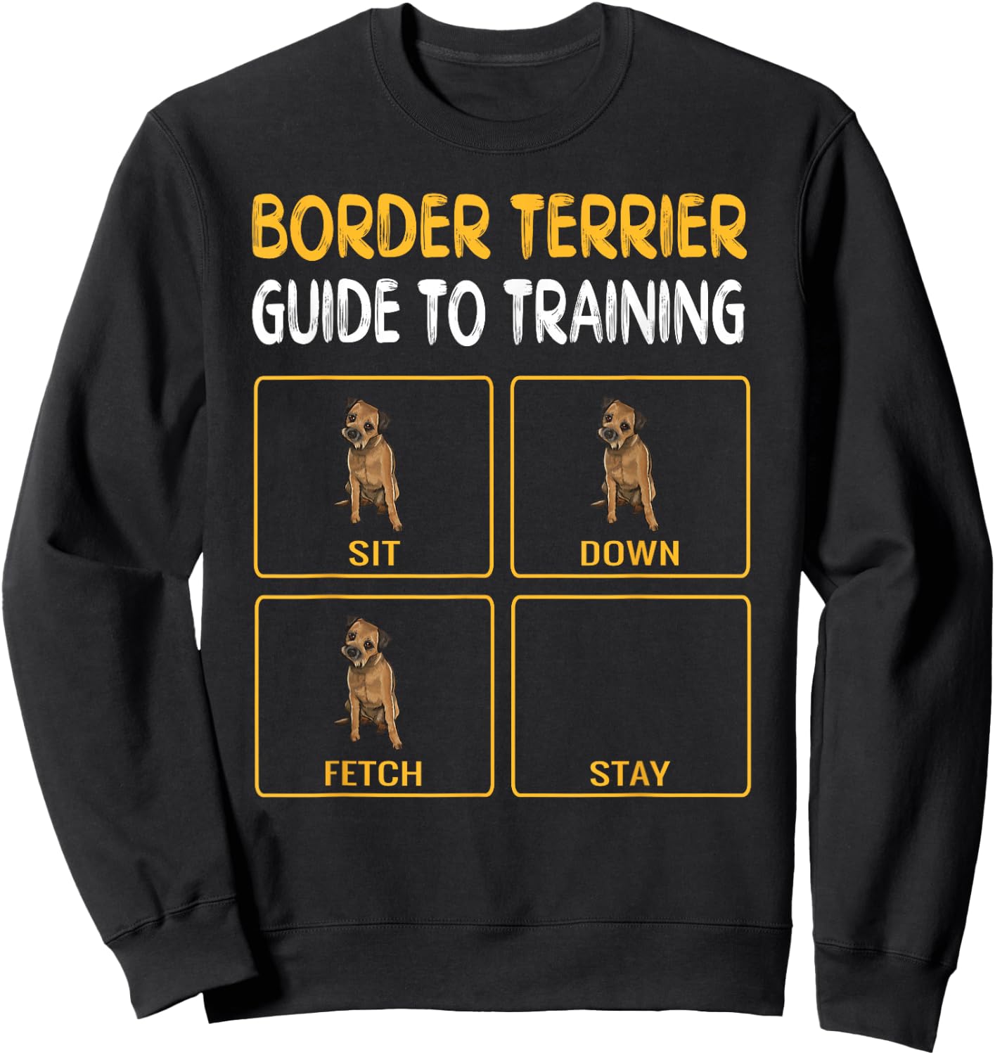 Funny Border Terrier Guide To Training Dog Obedience Trainer Sweatshirt - Sweatshirt | Black