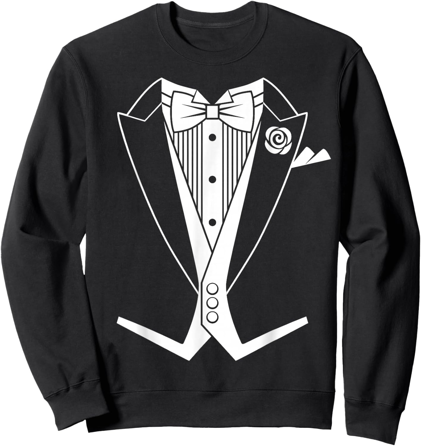 Tuxedo Tailcoat White Tie Sweatshirt - Sweatshirt | Black