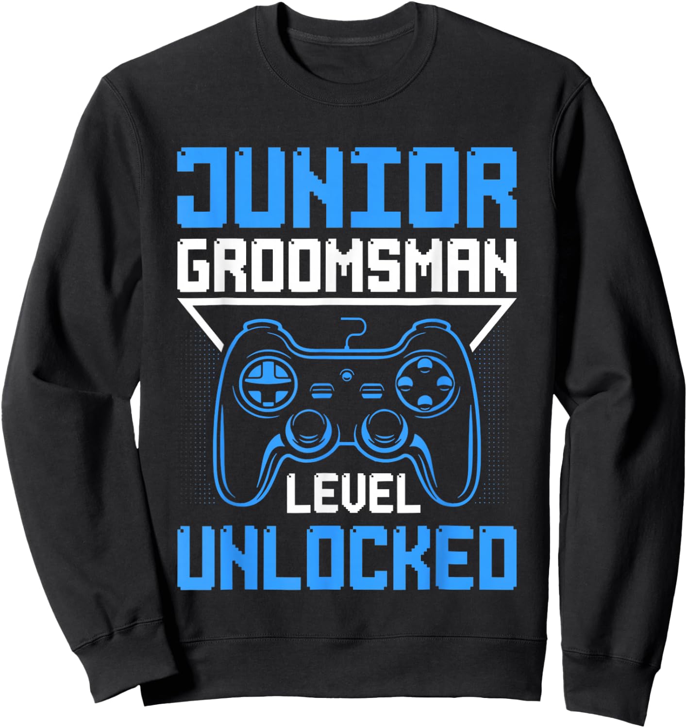 Cute Junior Groomsman Gaming Wedding Party Jr Boys Gift Sweatshirt - Sweatshirt | Black