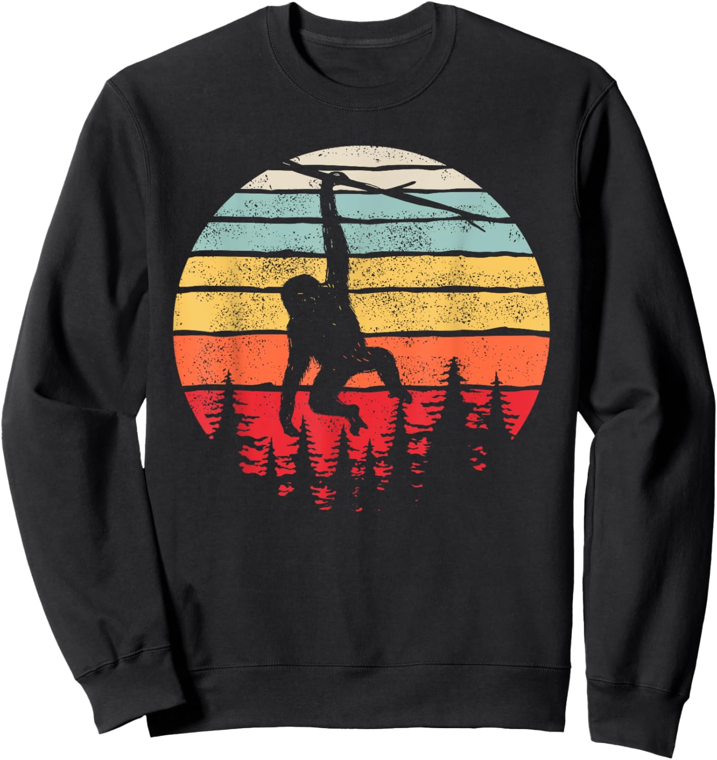 Vintage Retro Monkey Shirt Wild Animal Lover Gift Sweatshirt - Sweatshirt | Black