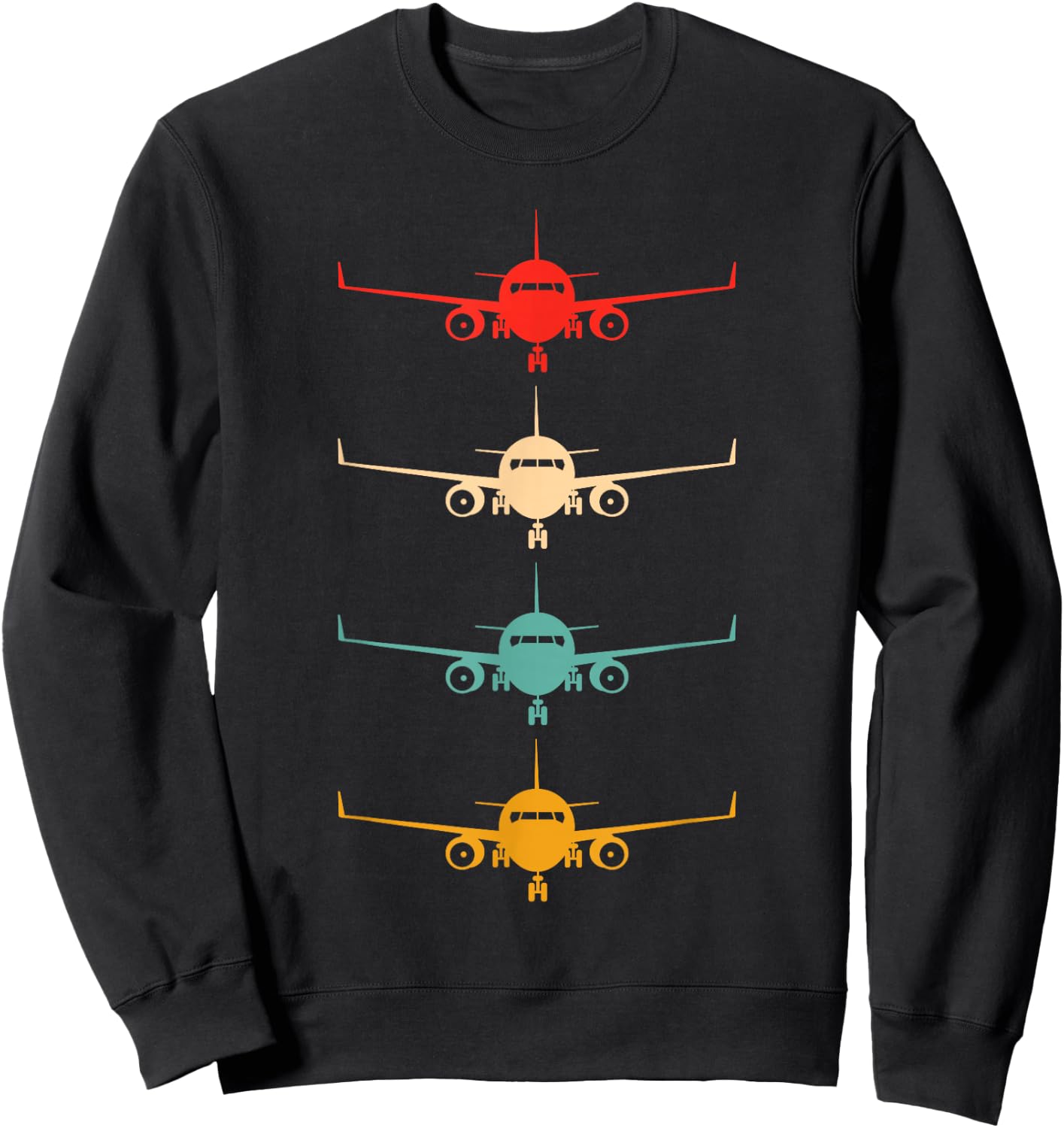 Aviation Airplane Flying Airline Funny Vintage Pilot Small Sweatshirt - Sweatshirt | Black