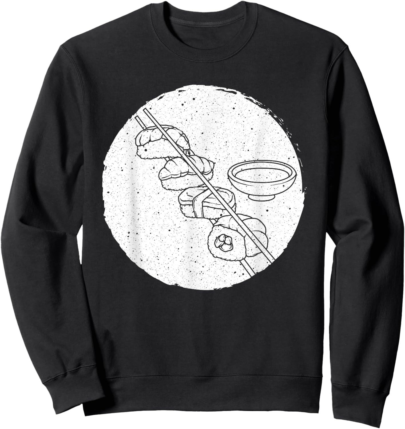 Funny Sushi Art Women Sushi Lover Japan Restaurant Sweatshirt - Sweatshirt | Black