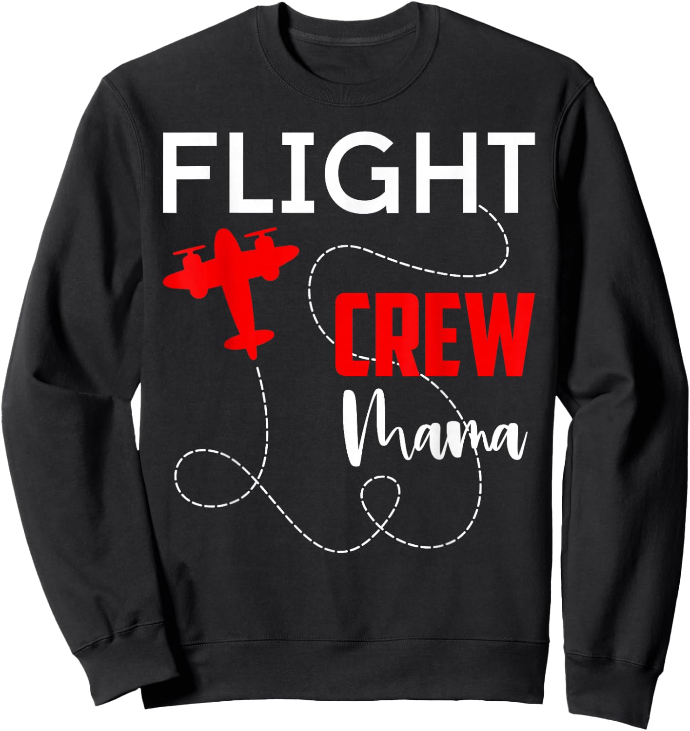Flight Crew Mama Birthday Squad Pilot Aeroplane Family Sweatshirt - Sweatshirt | Black