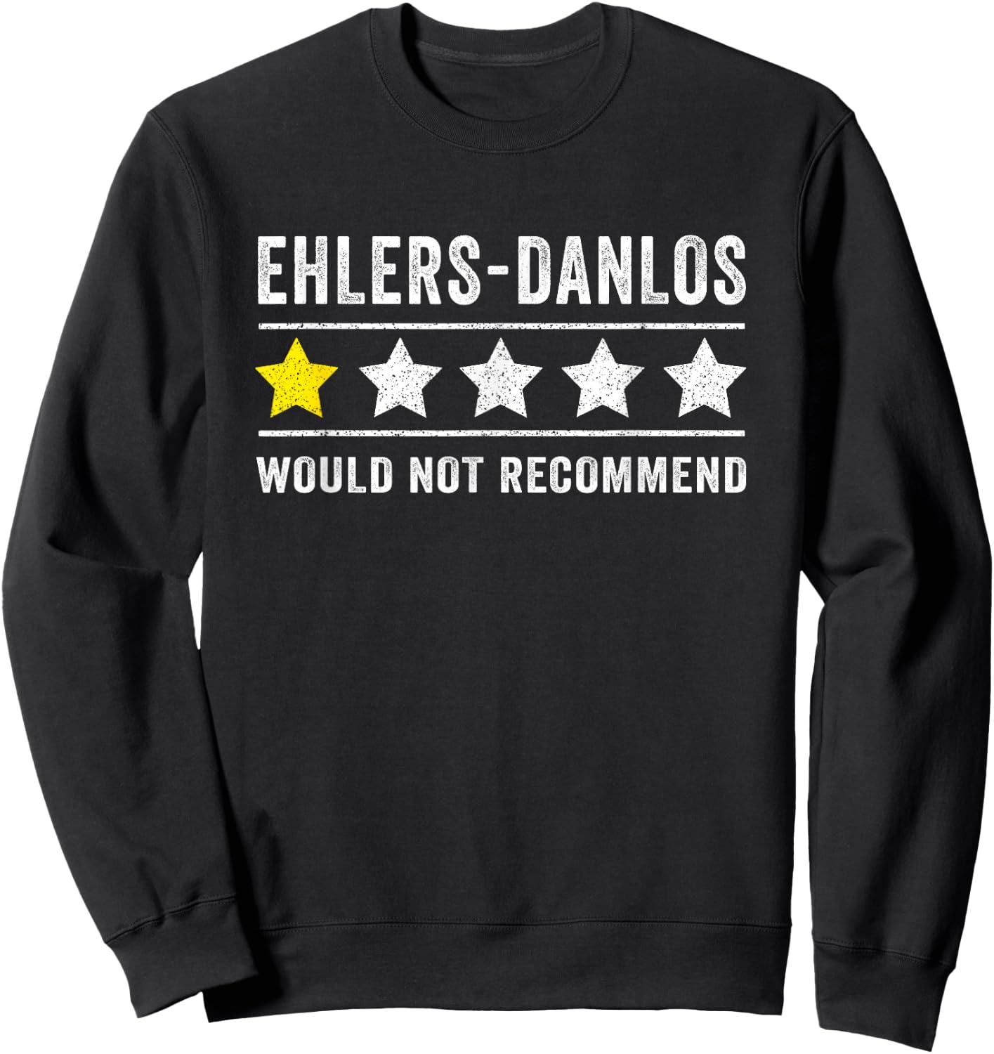 Ehlers Danlos Awareness Ehlers Danlos Syndrome Retro Vintage Sweatshirt - Sweatshirt | Black