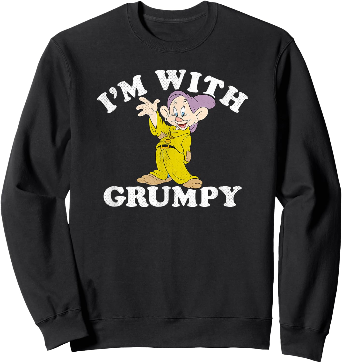 Disney Snow White & The Seven Dwarfs Dopey I'm With Grumpy Sweatshirt - Sweatshirt | Black