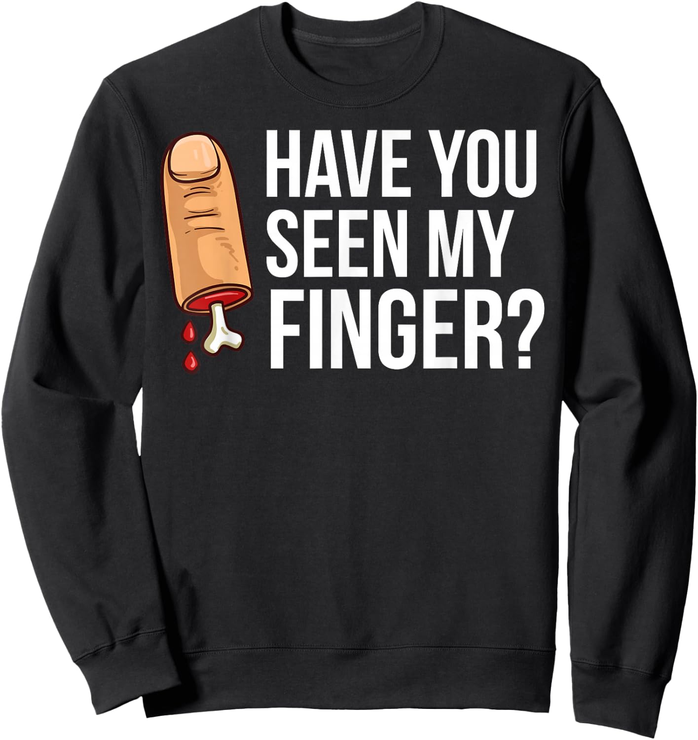 Missing Finger Prosthetic Amputation Recovery Sweatshirt - Sweatshirt | Black
