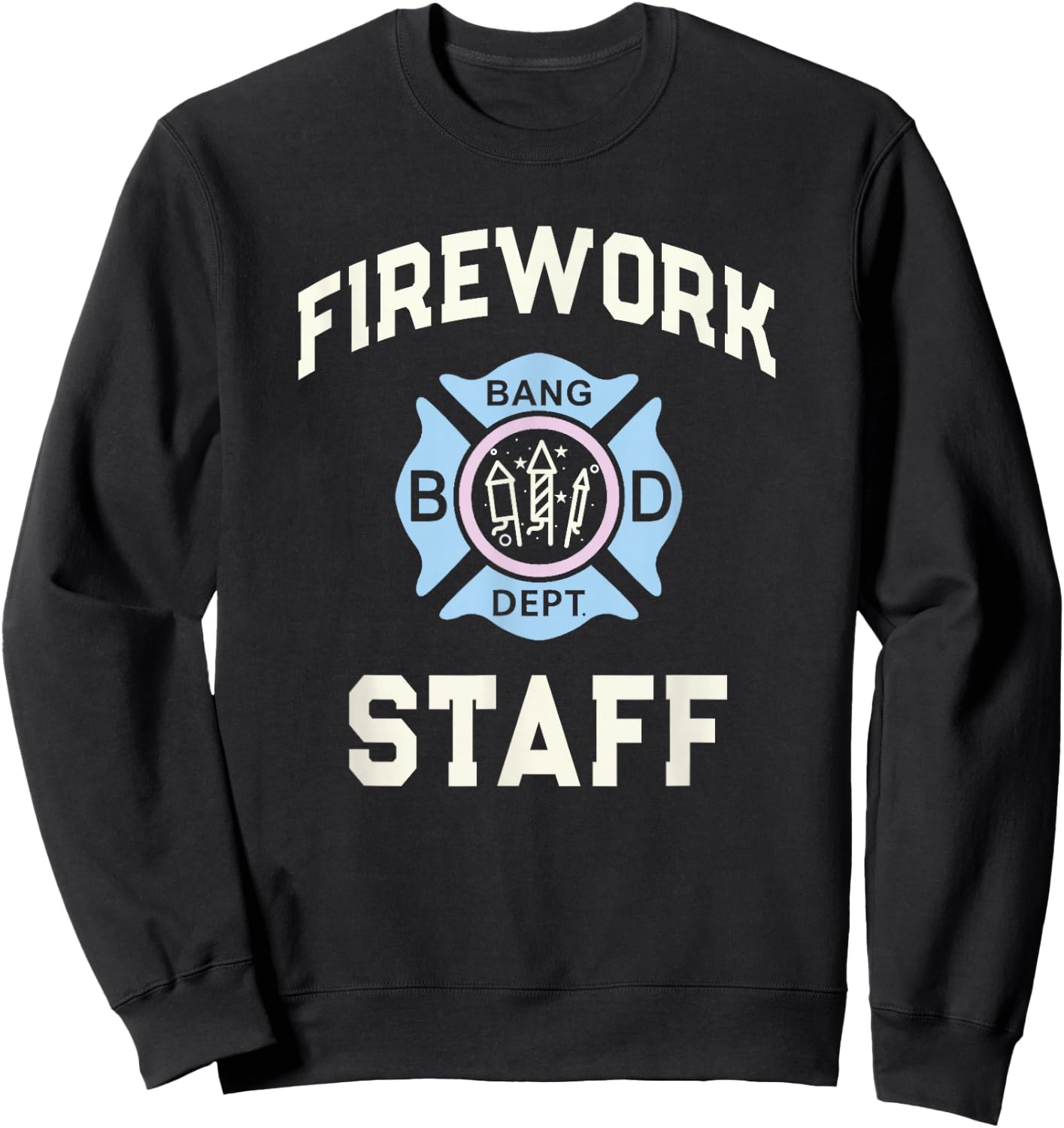 Funny FIREWORK STAFF Boom Squad Fireworks Technician Kids Sweatshirt - Sweatshirt | Black