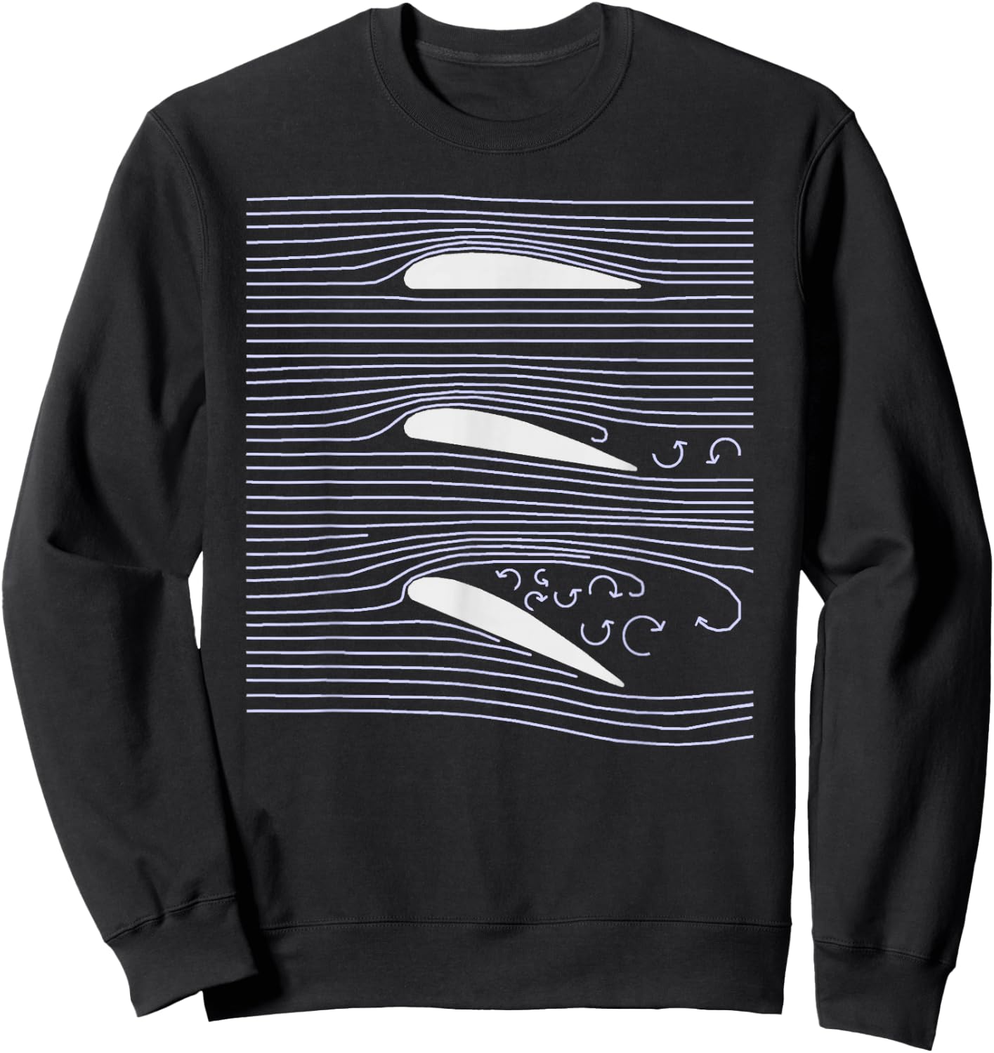 R/C Airfoil Aiplane wing Stall Diagram Shirt Sweatshirt - Sweatshirt | Black