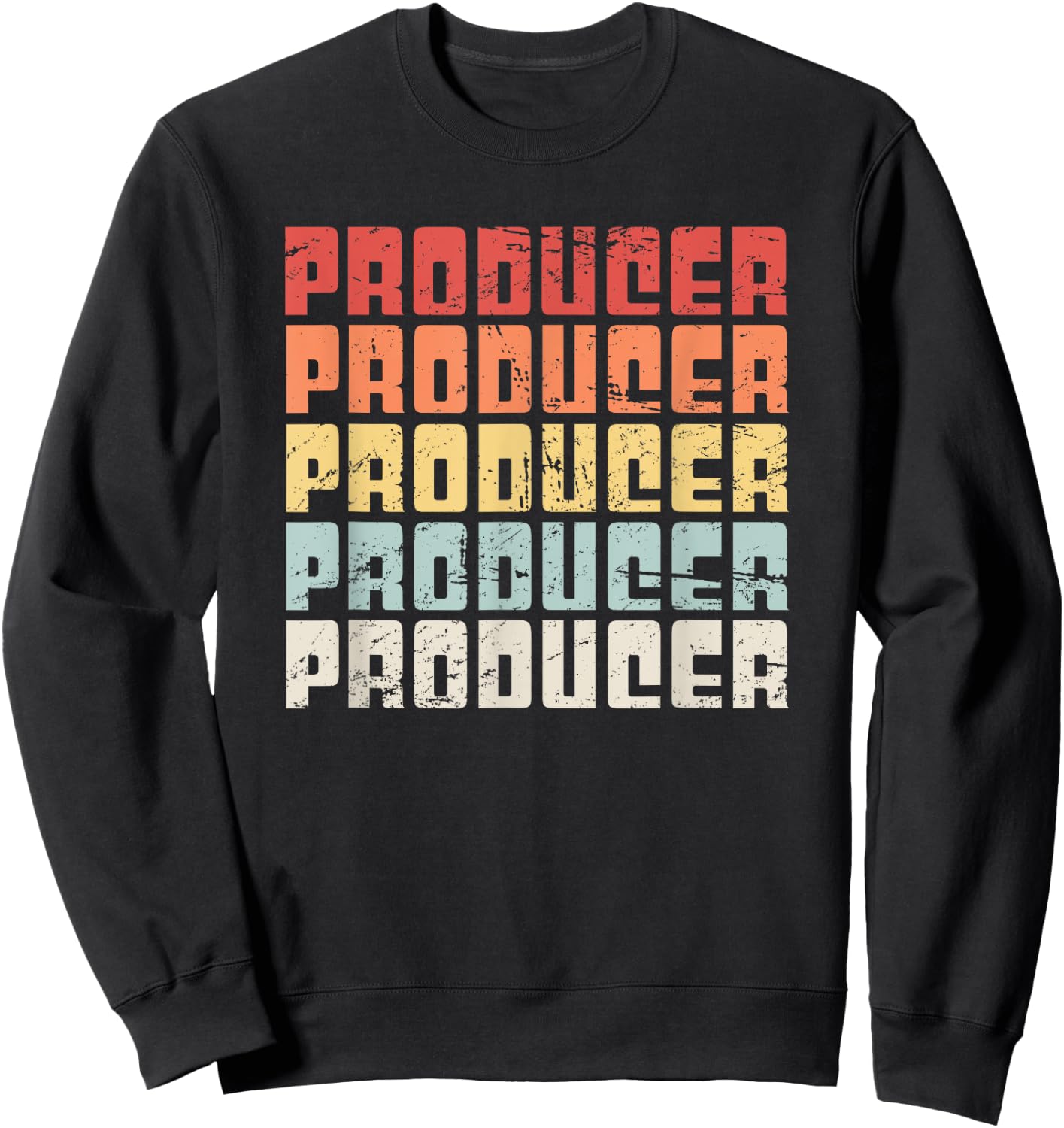 Vintage Style Music PRODUCER Sweatshirt - Sweatshirt | Black