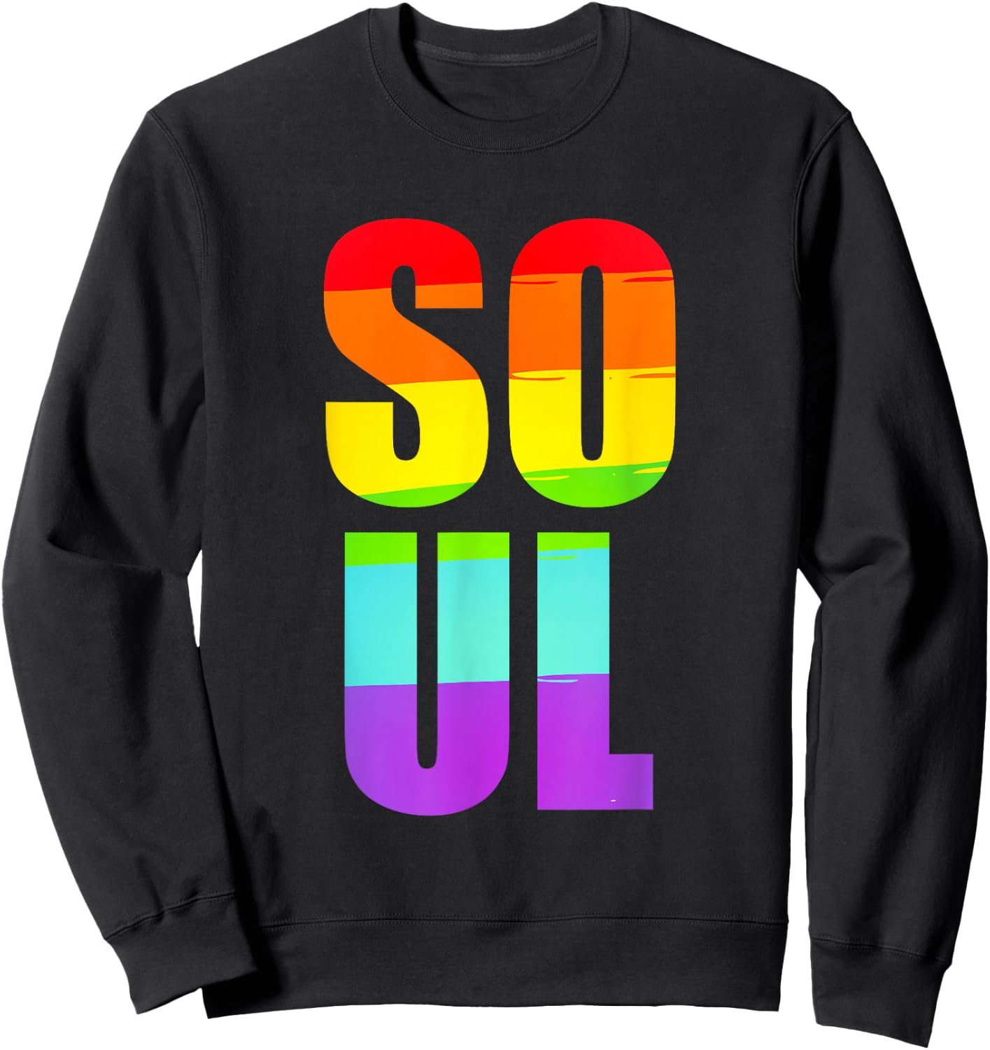Soul Mate LGBTQ Pride Matching Gay Lesbian Couple Rainbow Sweatshirt - Sweatshirt | Black