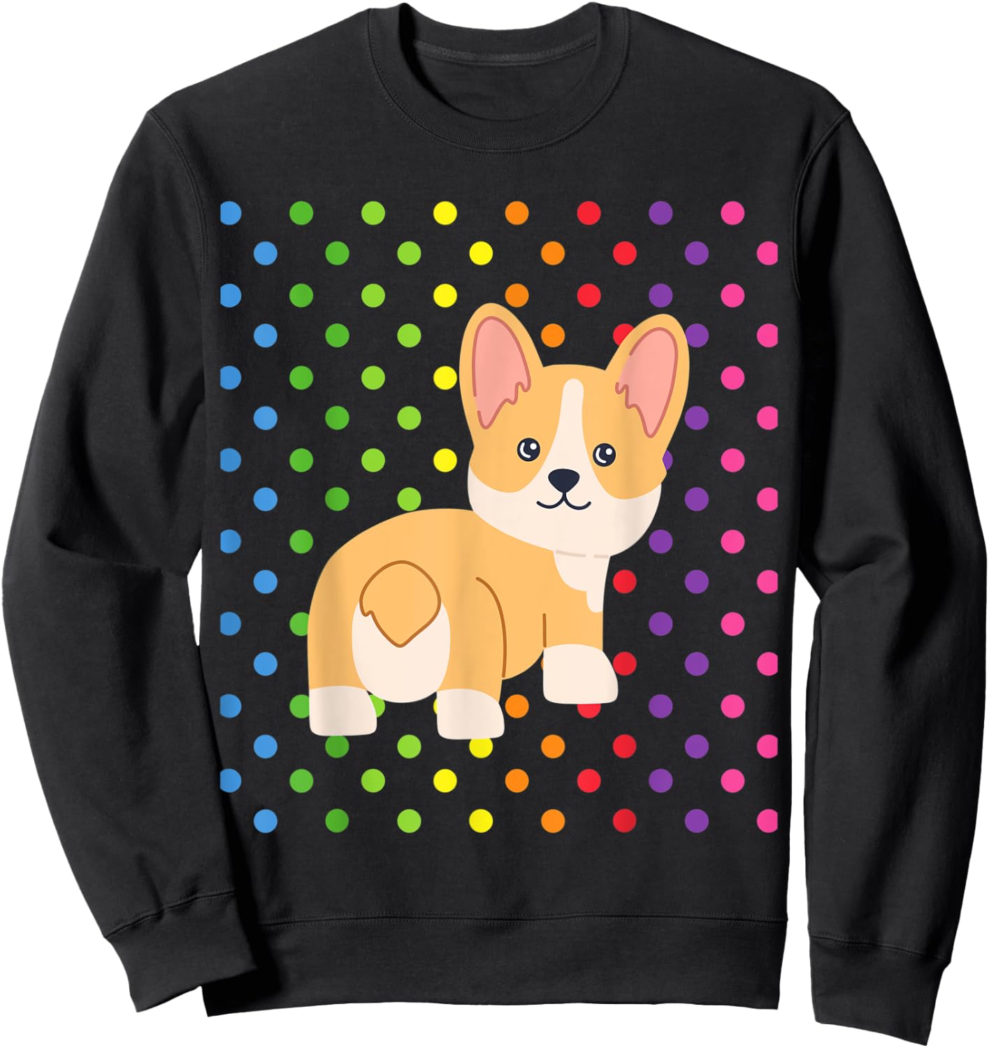 CUTE CORGI Gifts Kawaii Corgi Chibi Corgi Stuff For Girls Sweatshirt - Sweatshirt | Black
